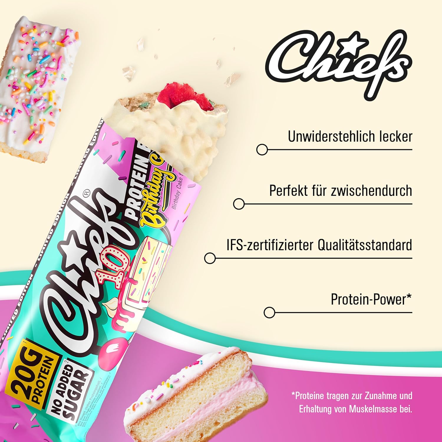 Protein Riegel Birthday Cake 55g