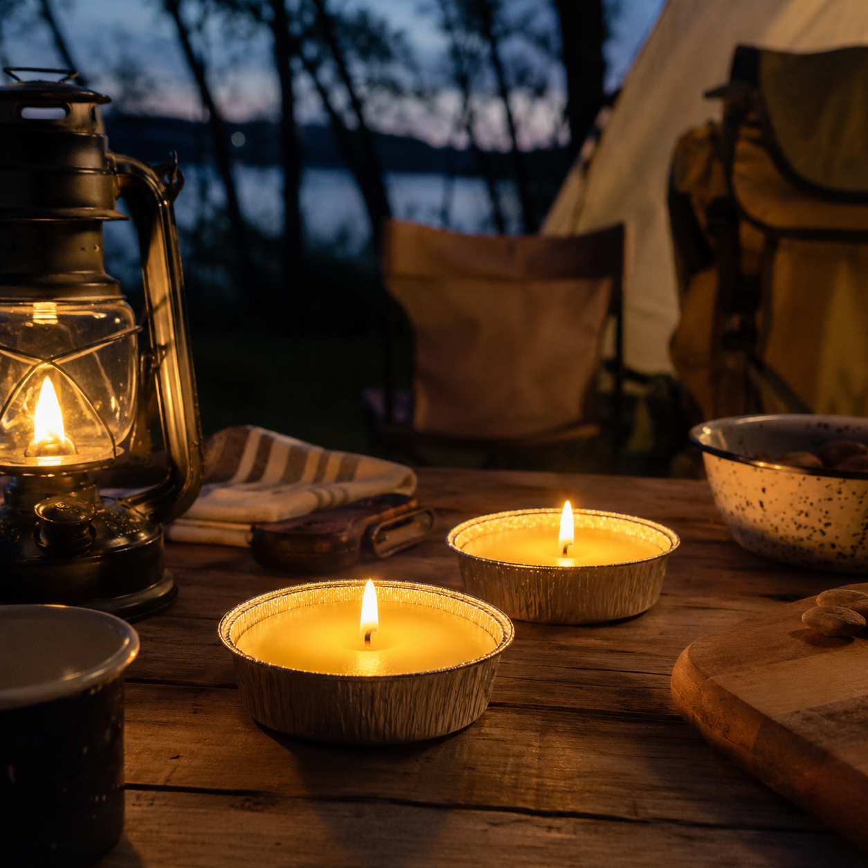 Camping-Kerzen - 2er Pack