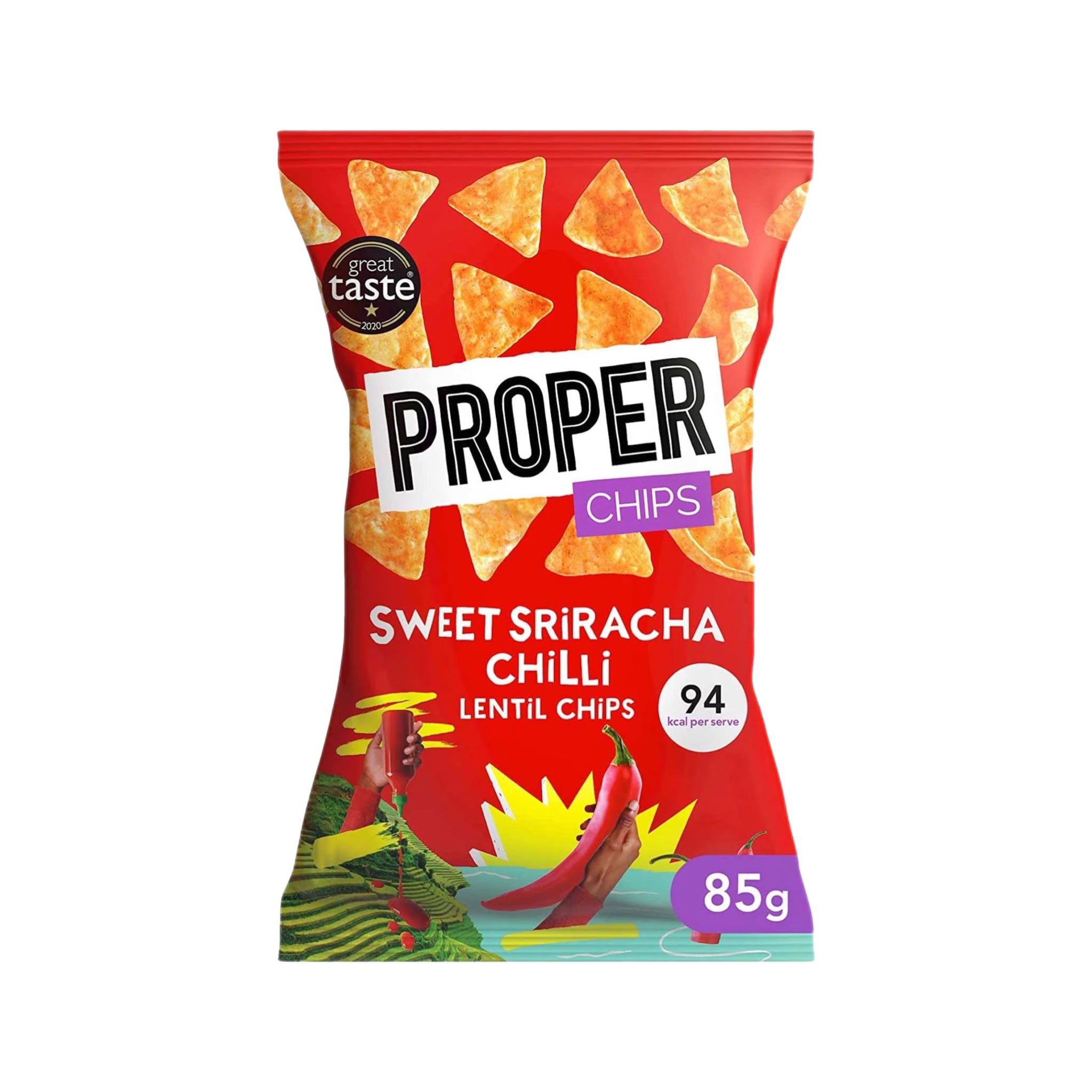 Lentil Chips Sweet Sriracha Chilli 85g