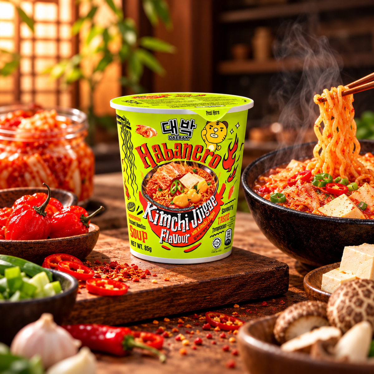 Instant Noodle Cup - Habanero Kimchi Jjigae 85g