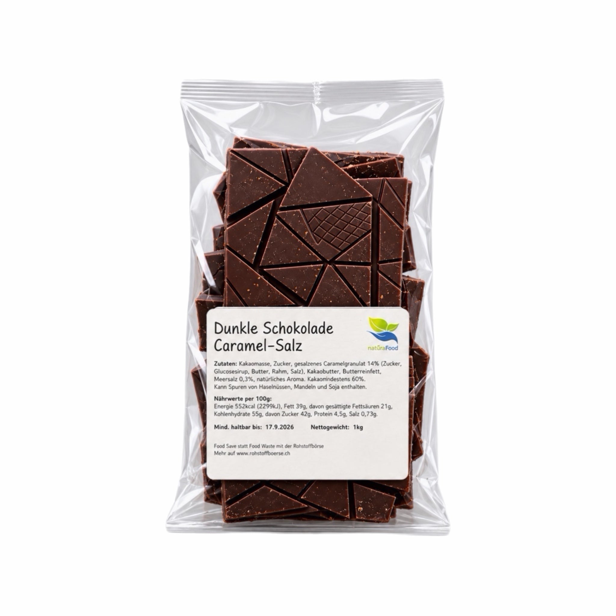 Dark chocolate bark, caramel, salt, 1kg