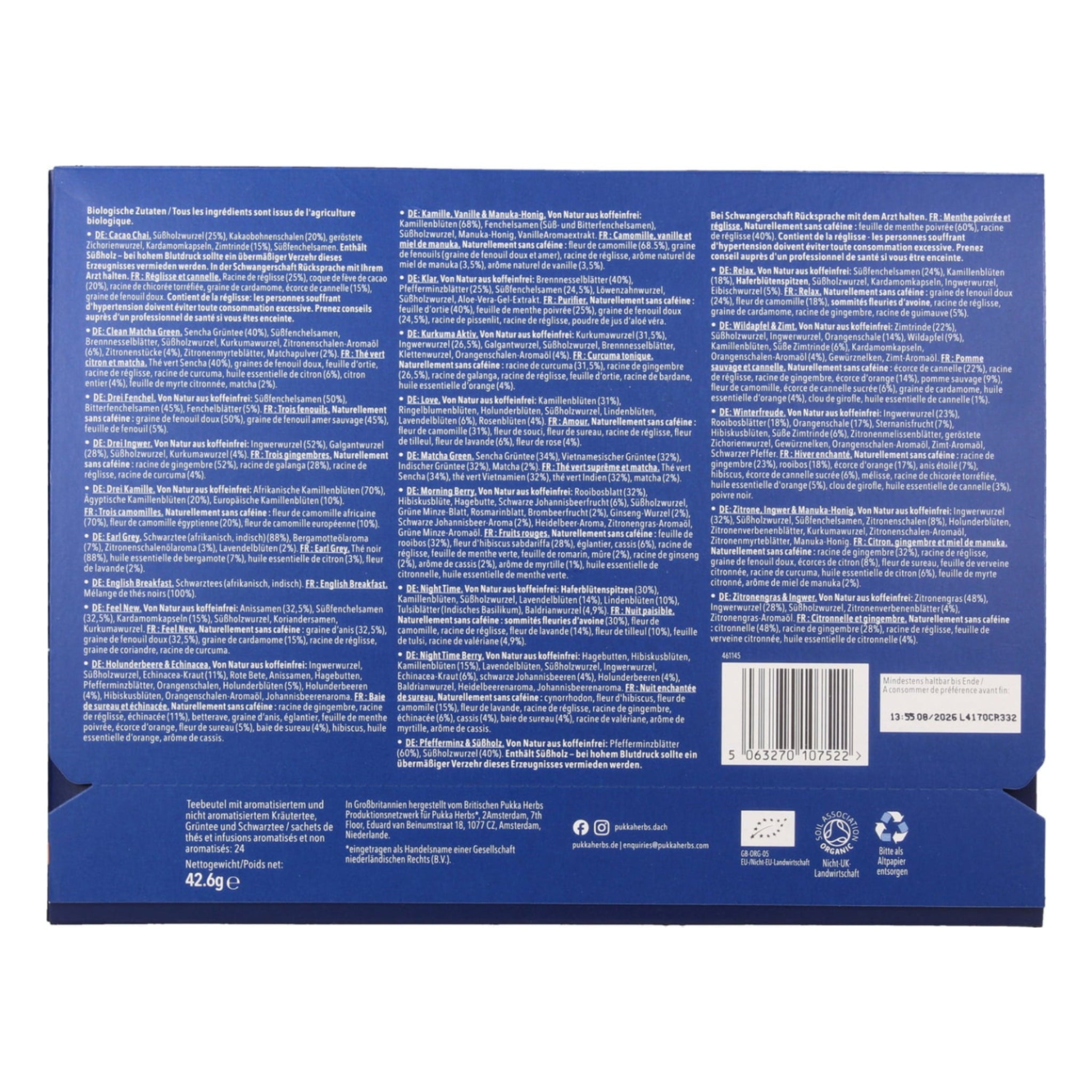 Calendrier bien-être Pukka - 24 sachets de thé
