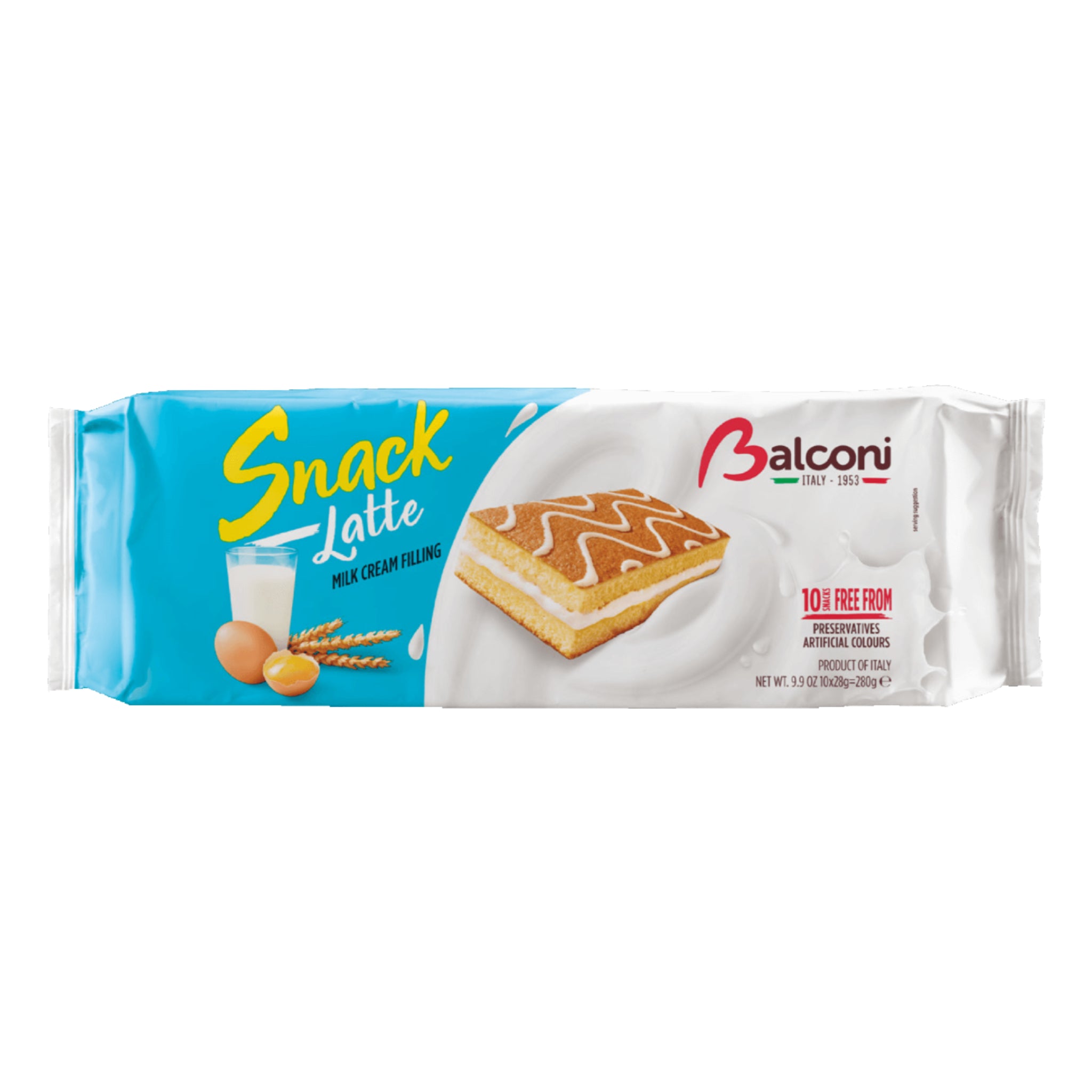 Kuchen Snack Latte mit Milchcrèmefüllung 10er Pack - 280g