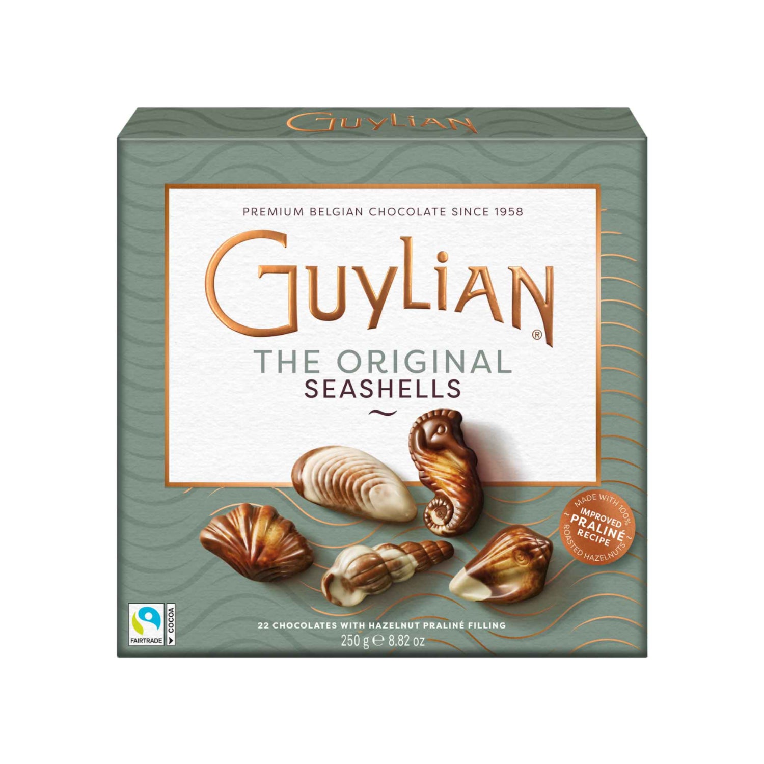 Pralinen Seashells mit Nuss-Nougat-Füllung 250g