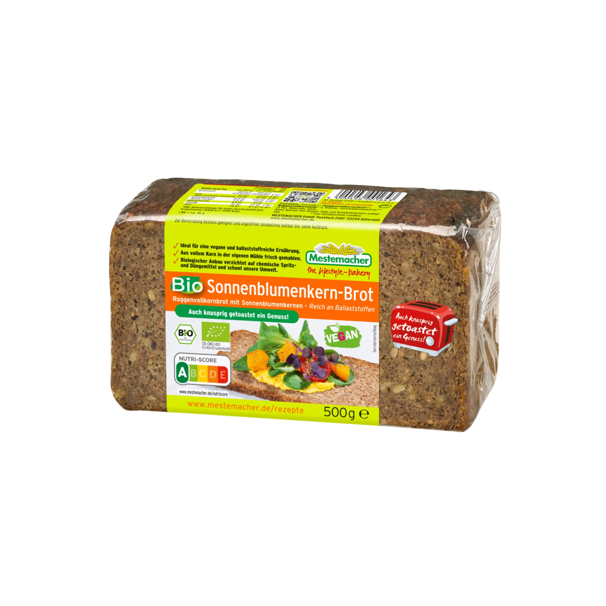 Organic sunflower seed bread 500g