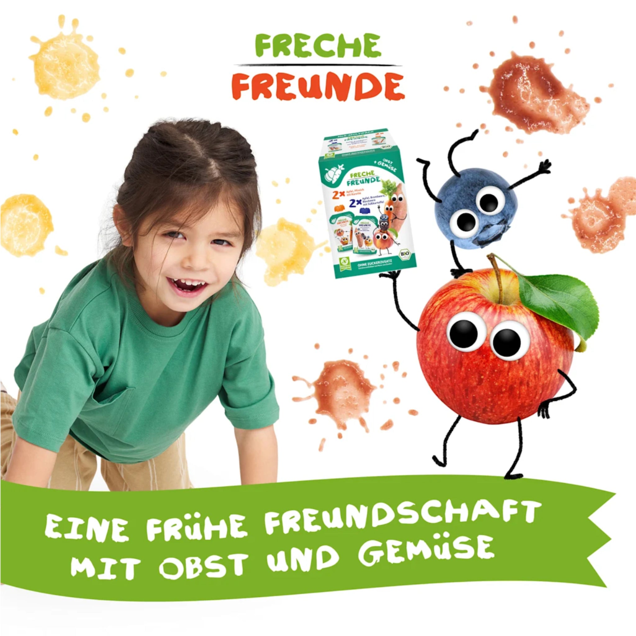 Sachets compressibles Mélange de fruits et légumes bio, lot de 4 - 400 g