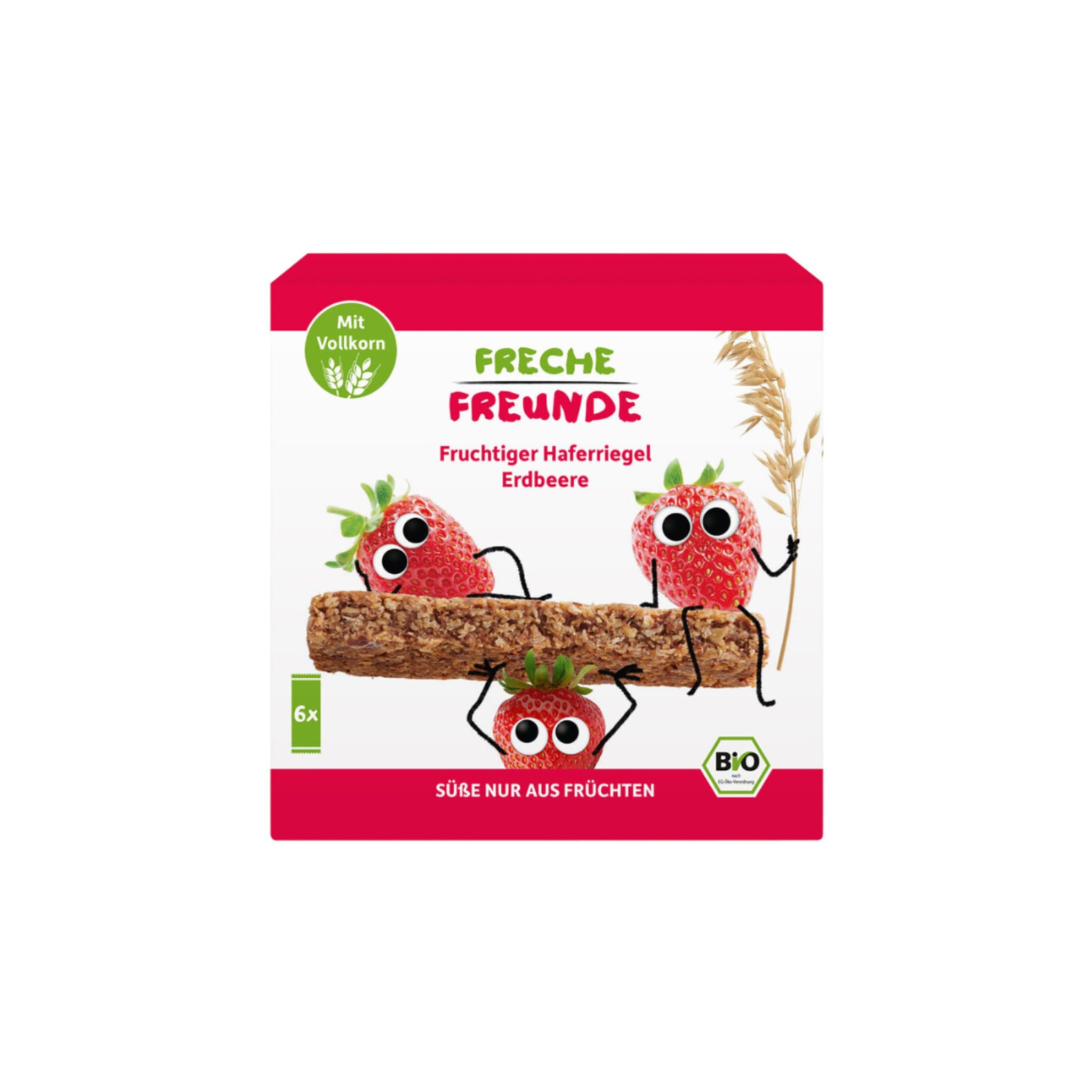 Barres d'avoine et de fraises, paquet de 6 - 180 g