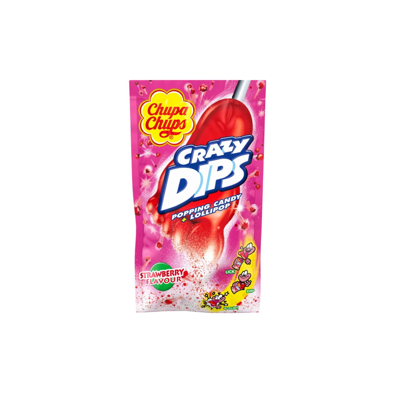 Chupa Chups Crazy Dips Strawberry 14g