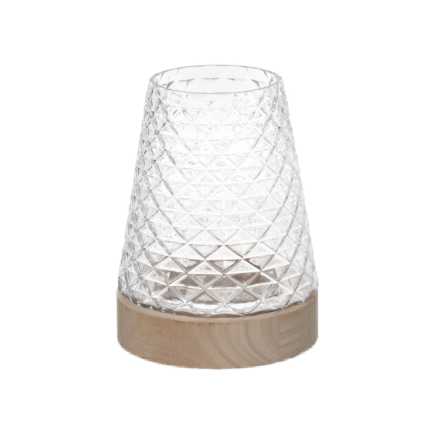 Lanterne avec socle en bois