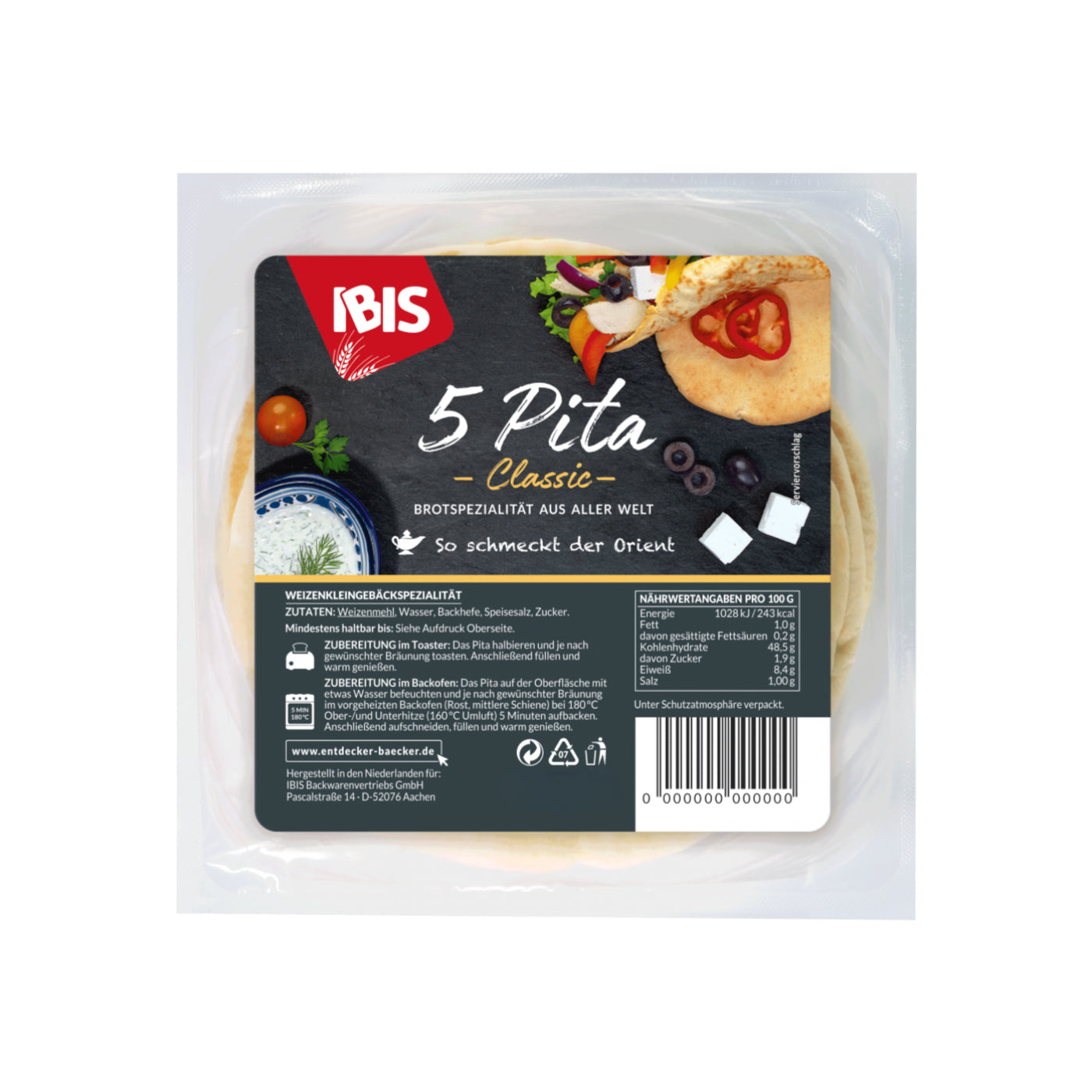 Pita Brot 5er Pack - 400g