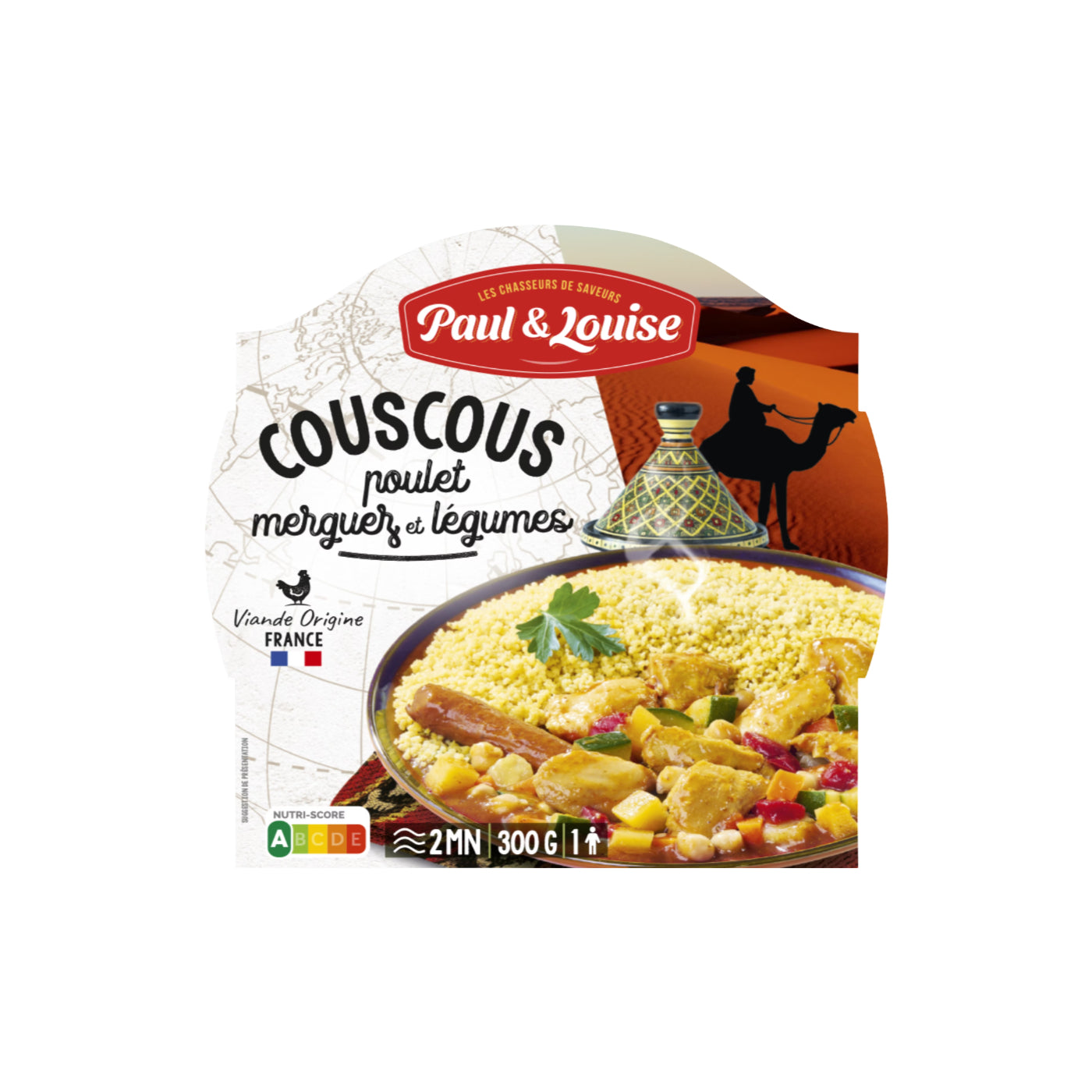 Couscous mit Poulet und Merguez-Würstchen 300g