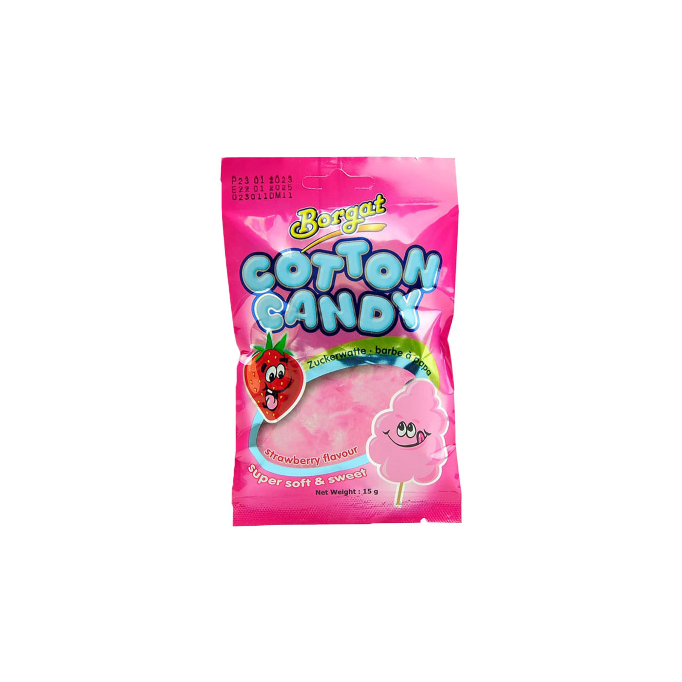 Zuckerwatte Erdbeer 15g