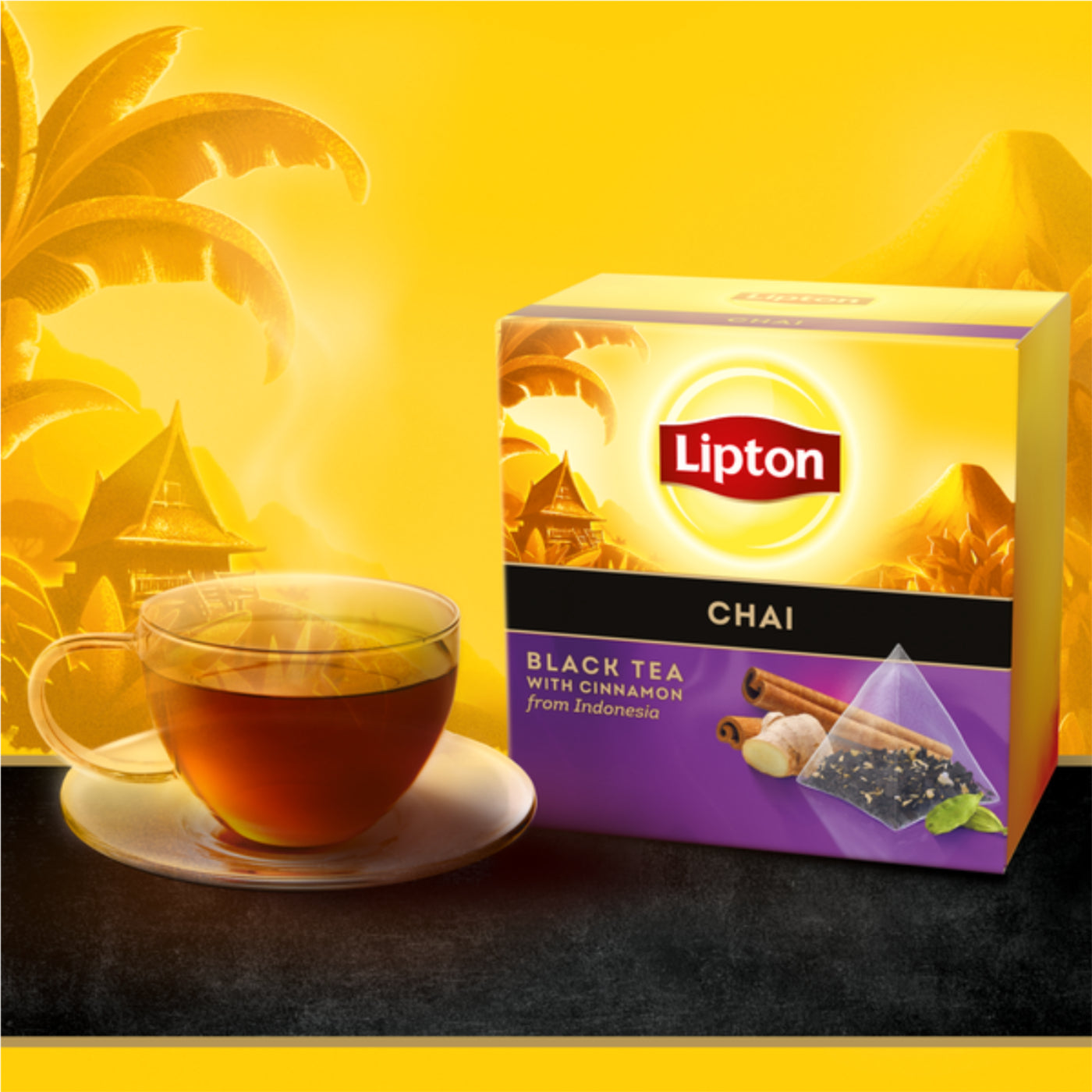 Lipton Thé Noir Chai, paquet de 20 sachets - 34 g