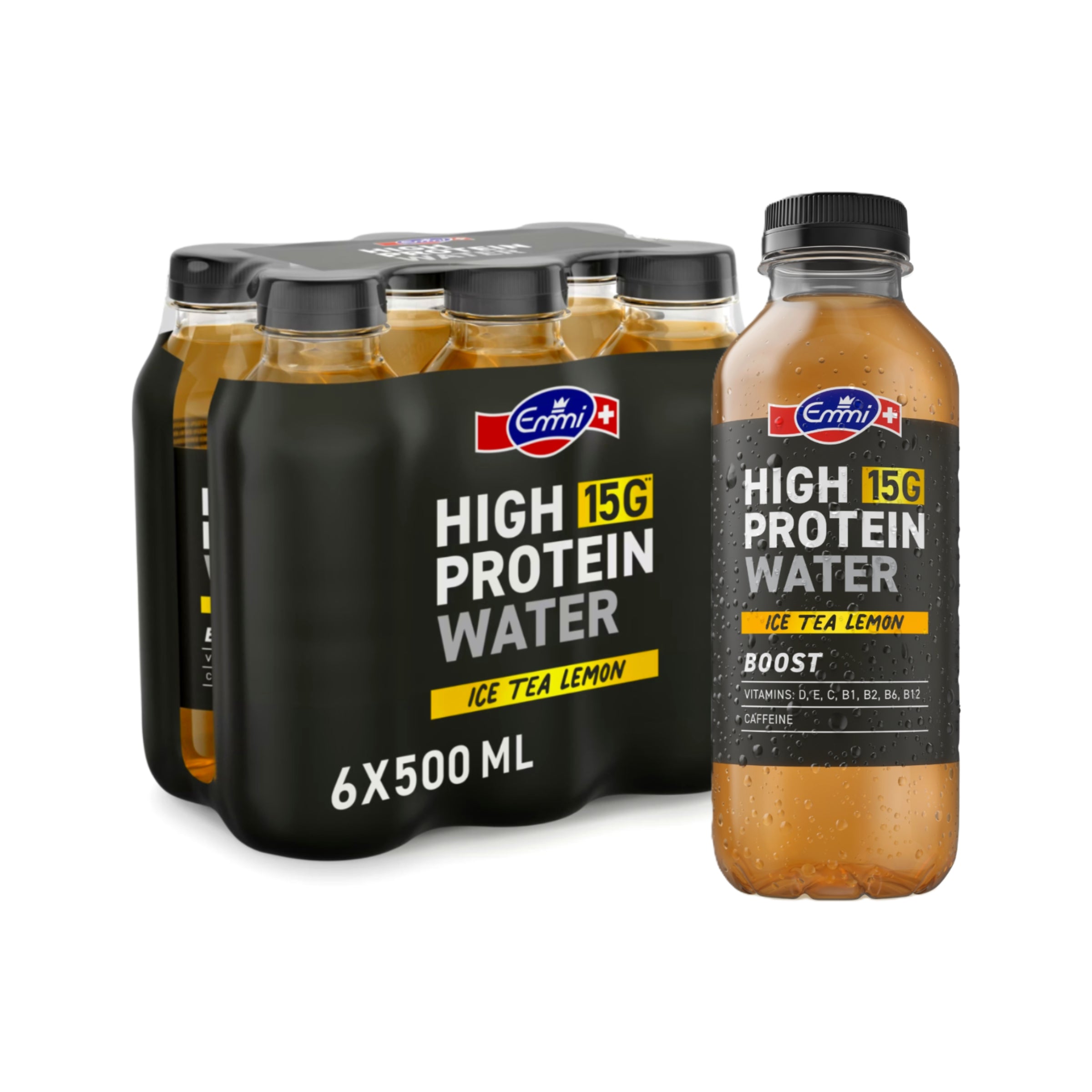 Emmi High Protein Water Boost Ice Tea Lemon 6 x 500ml