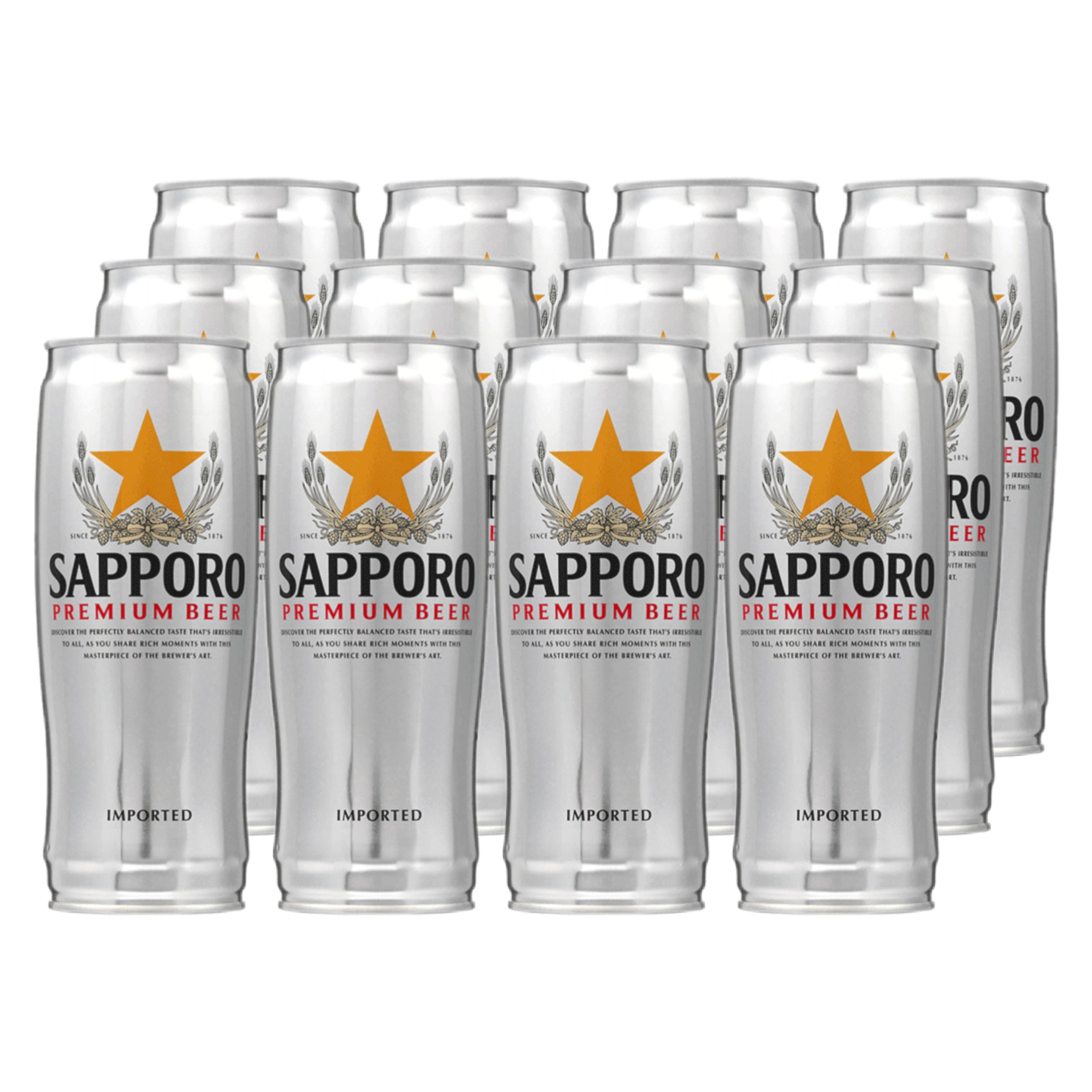 Sapporo Japanisches Premium Bier Silver Can 12 x 650ml