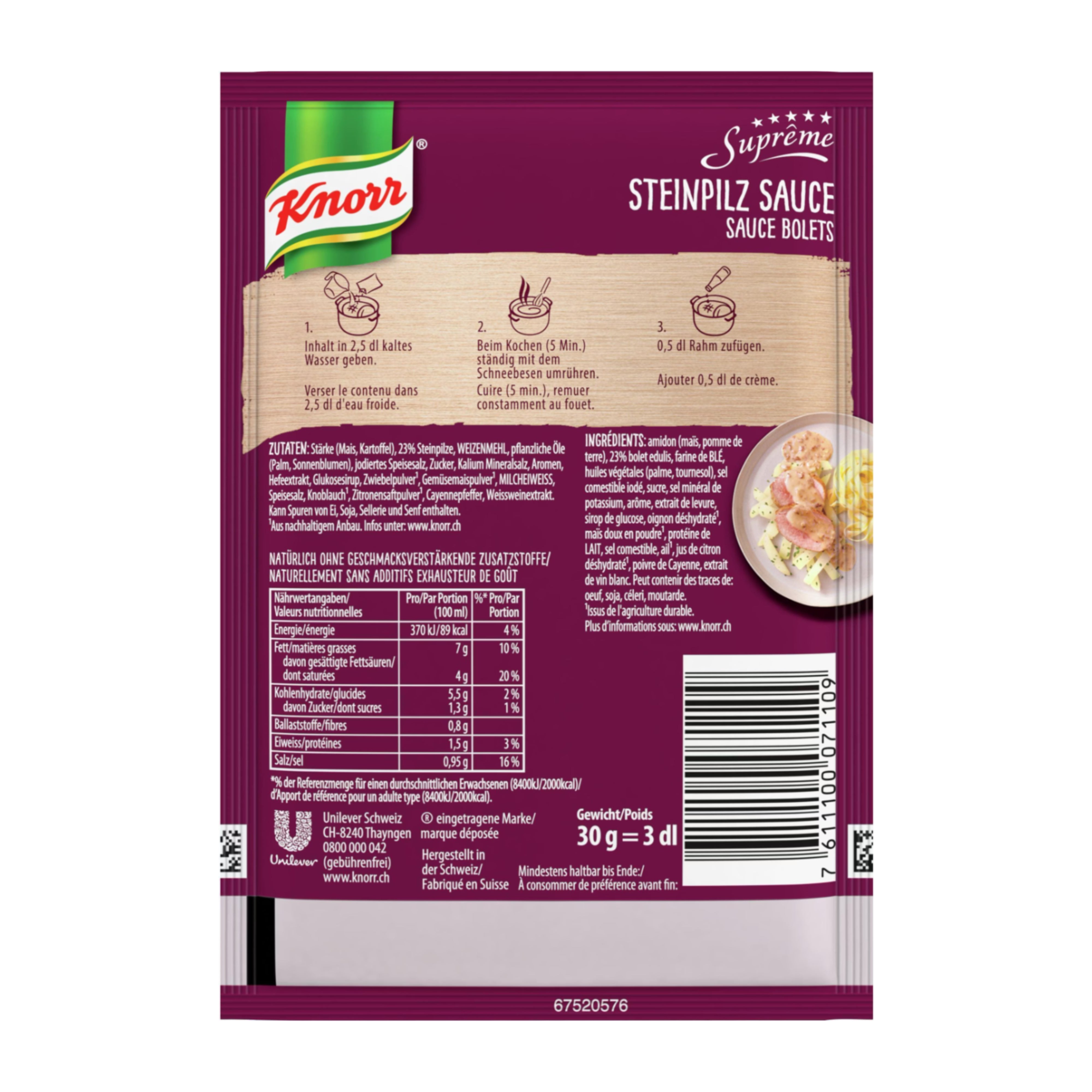 Knorr Porcini Mushroom Sauce 30g