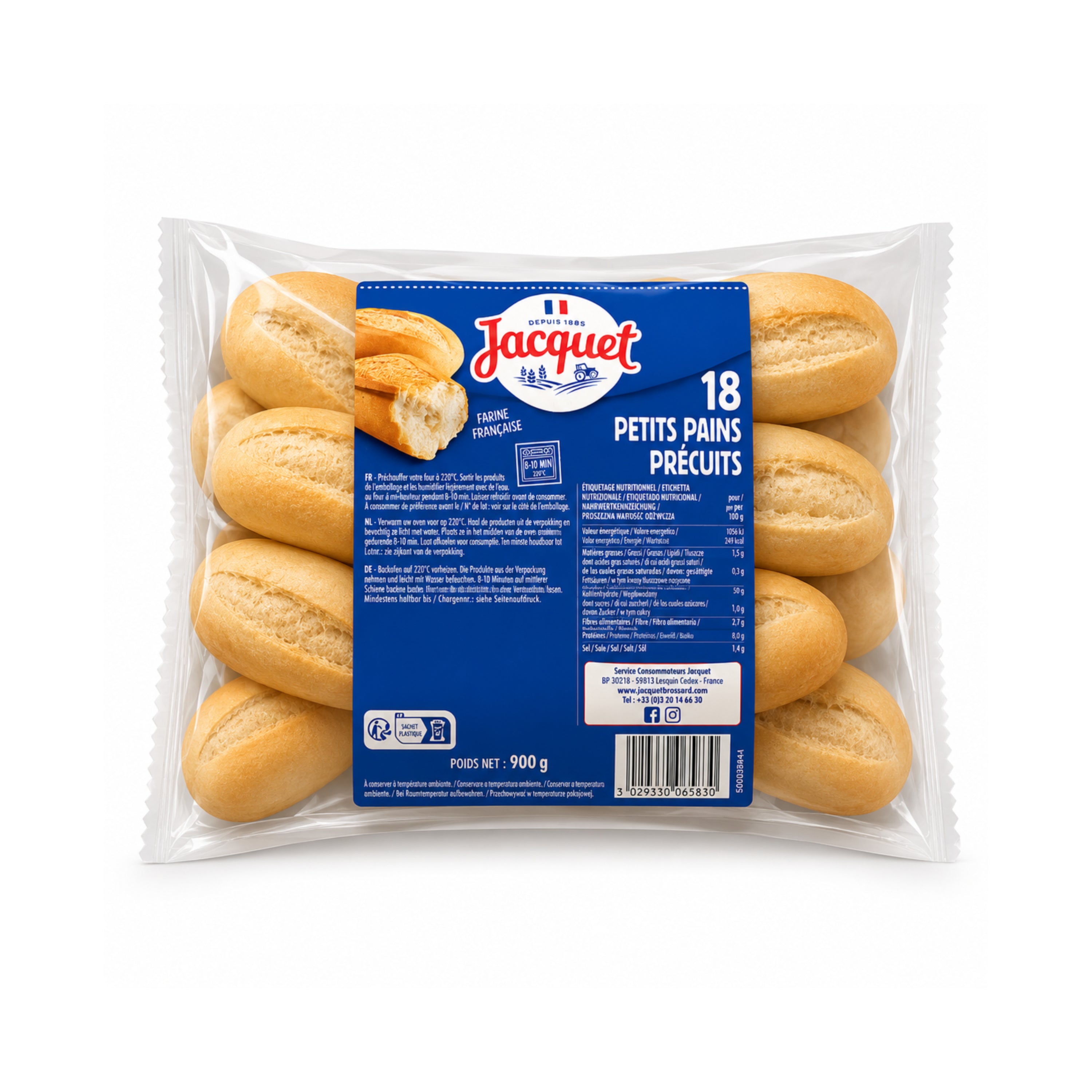 Petits Pains Nature Pack of 18 - 900g