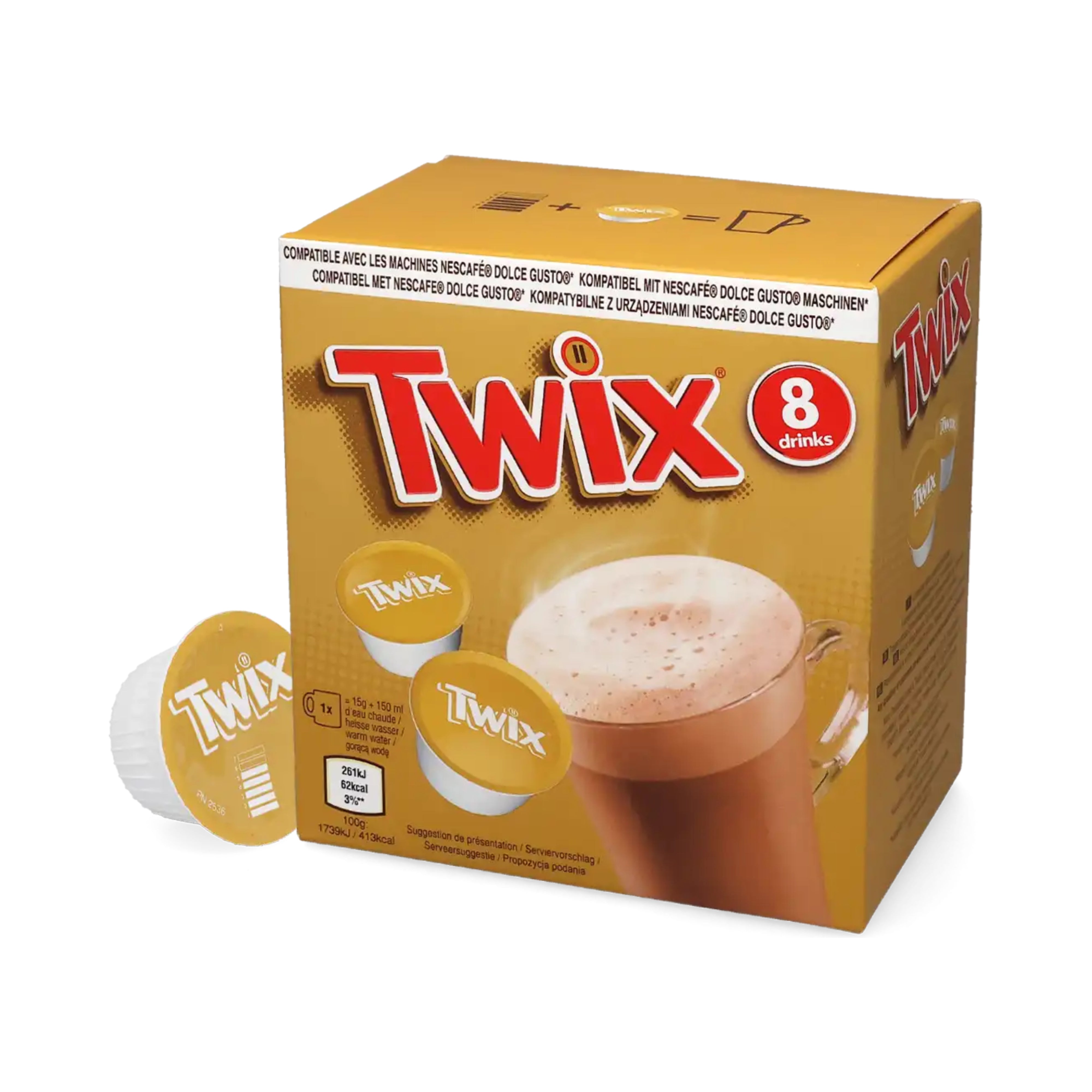 Twix Trinkschokolade Dolce Gusto Kapseln 8er Pack - 120g