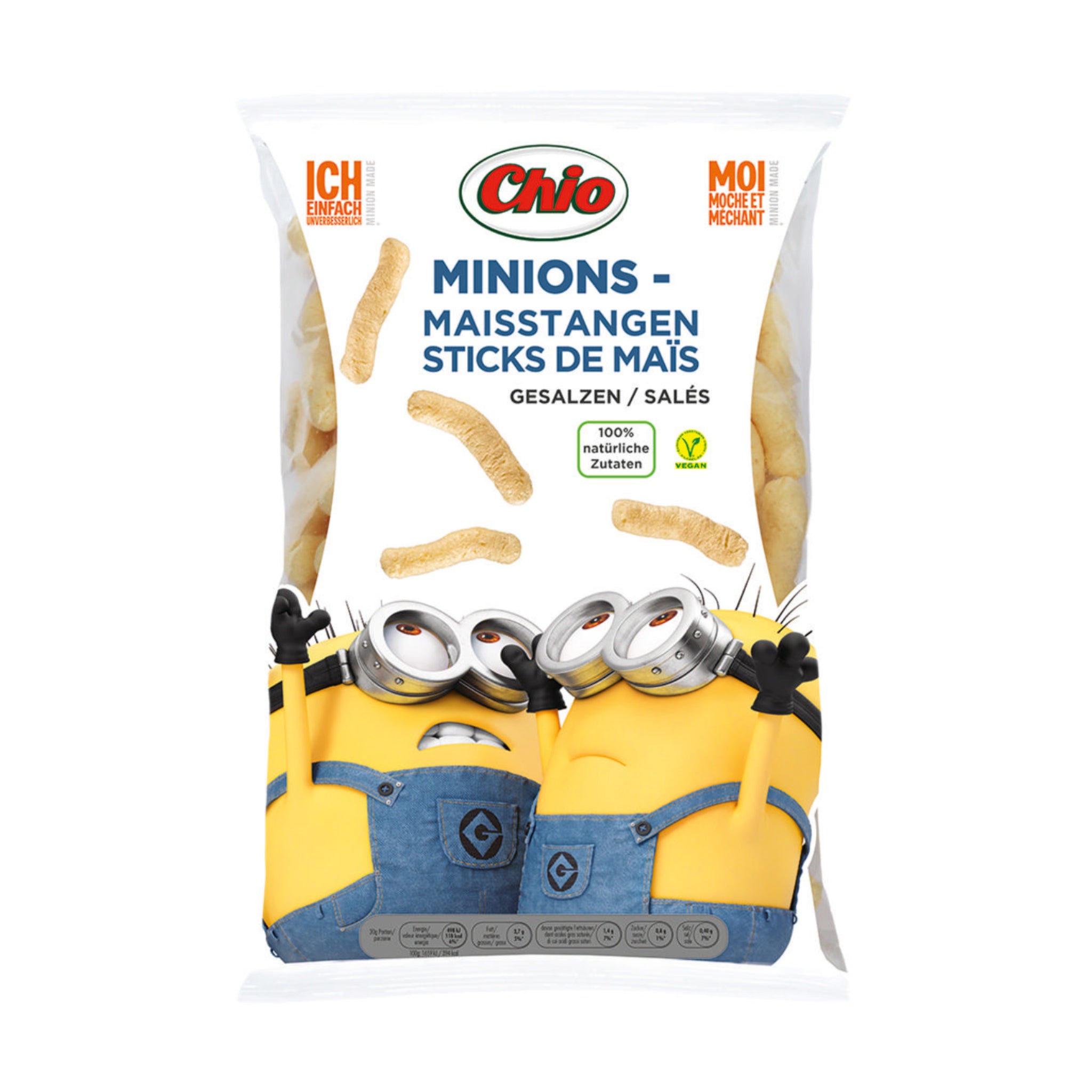 Bâtonnets de maïs salés Chio Minions 75 g