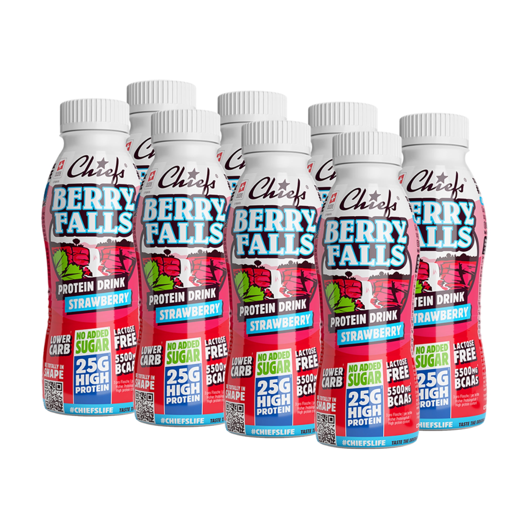 Boisson protéinée aux fraises et baies - 8 x 330 ml