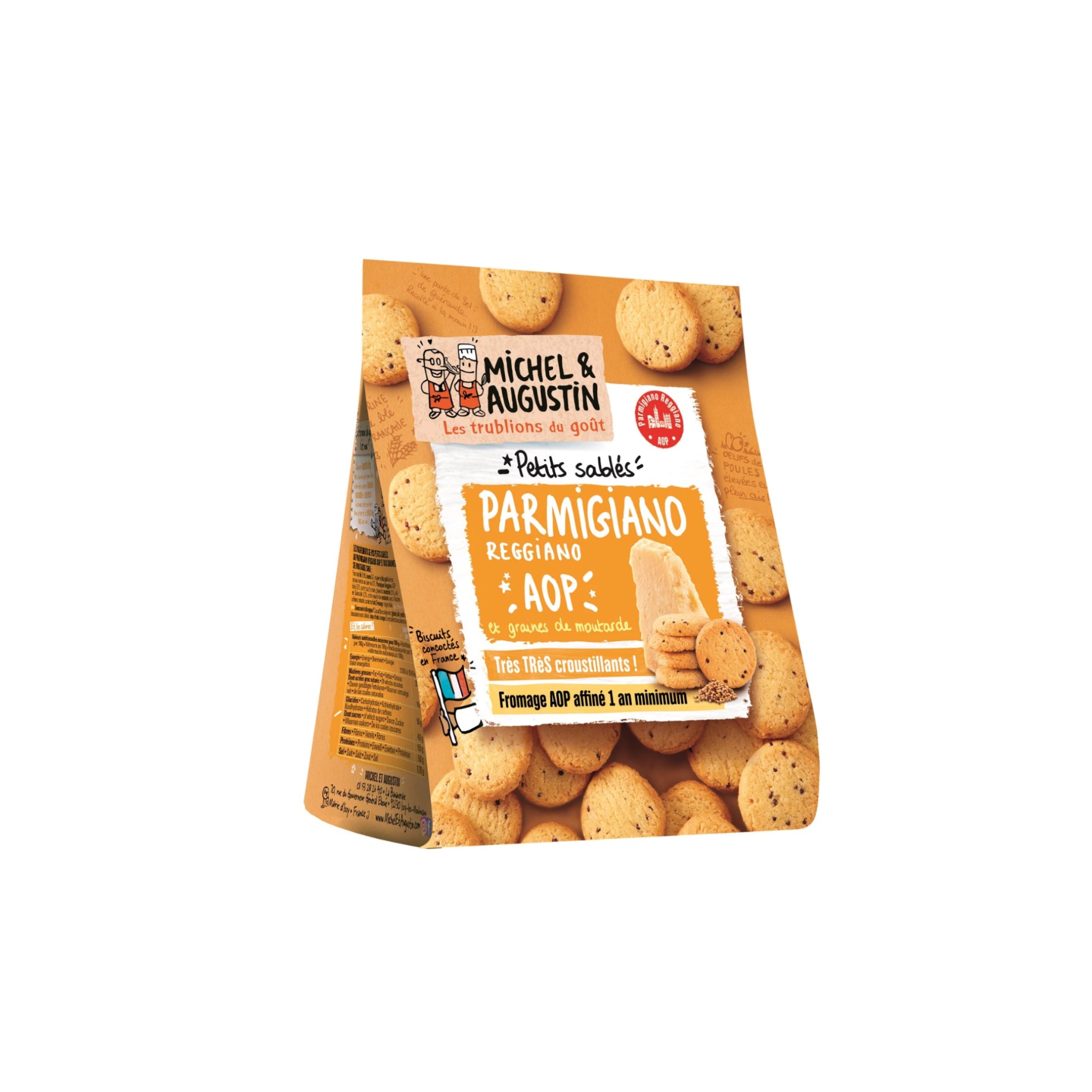 Biscuits apéritifs au parmesan et aux graines de moutarde 100g