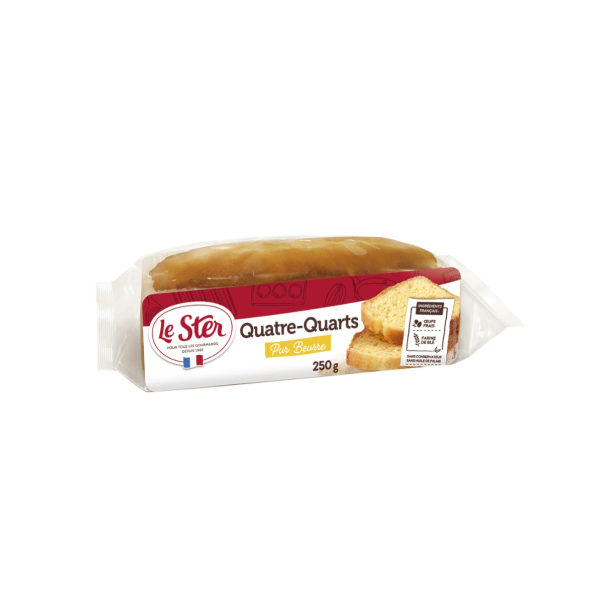 Gâteau quart-quart de beurre 250g