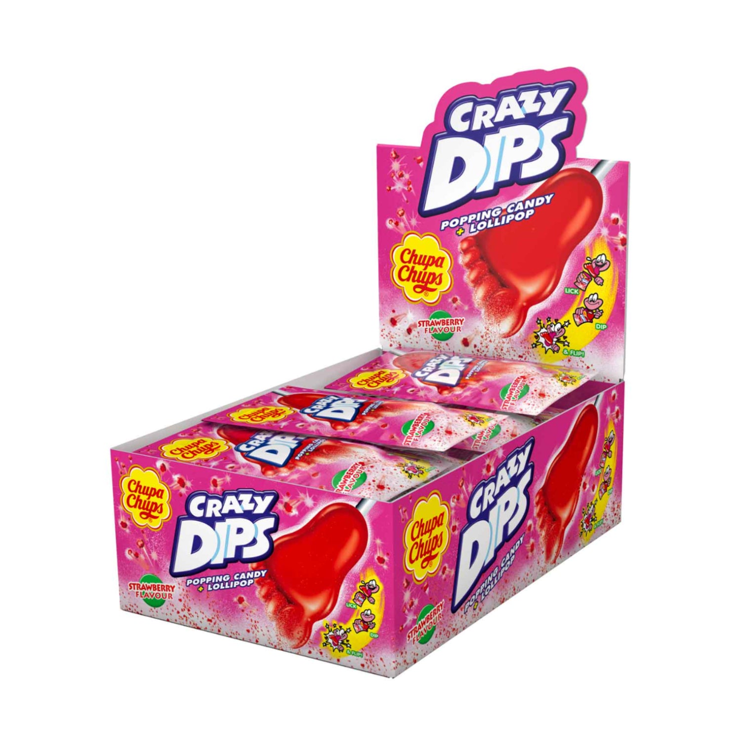Chupa Chups Crazy Dips Strawberry 24 x 14g