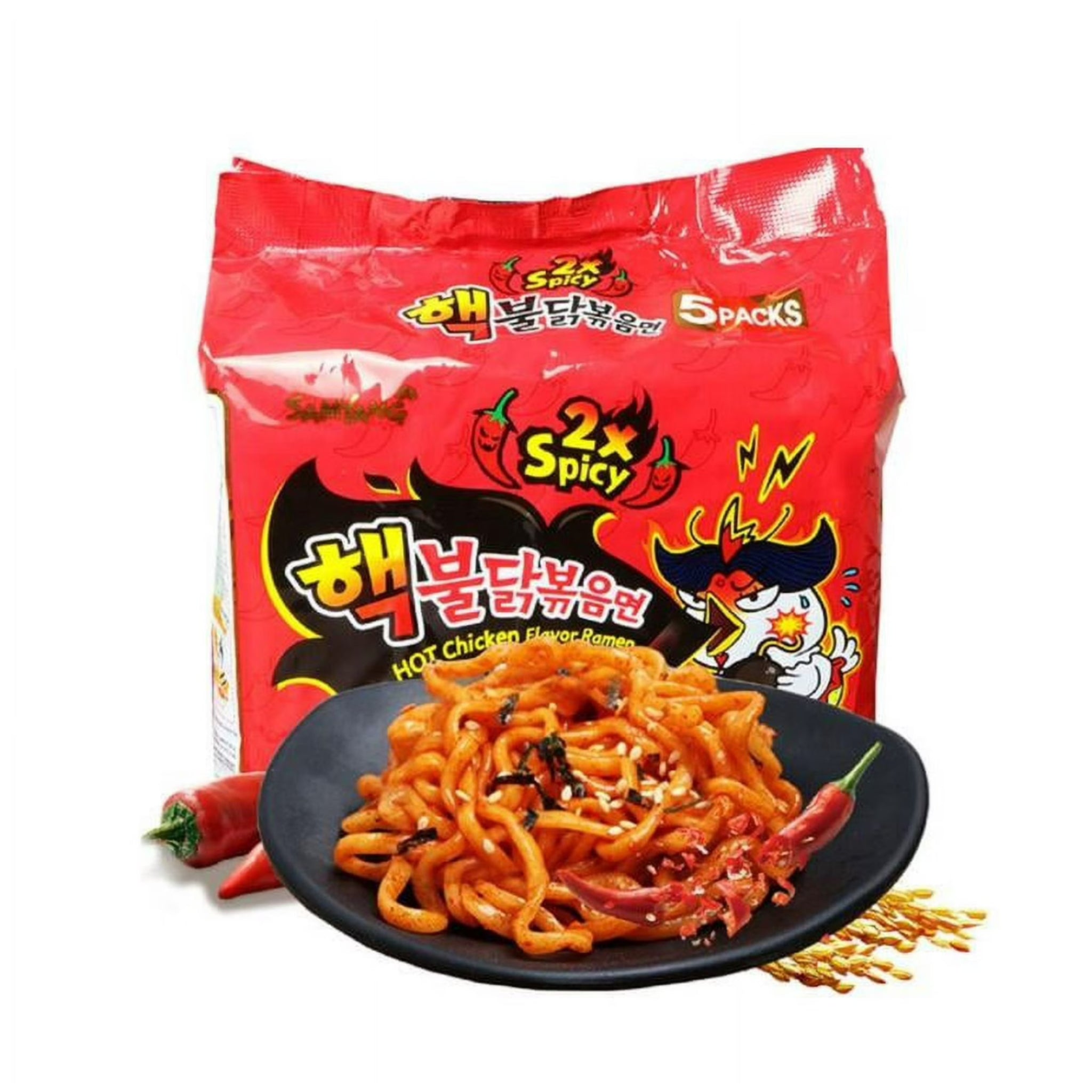 Ramen - Buldak Hot Chicken 2x Spicy Pack of 5 - 700g