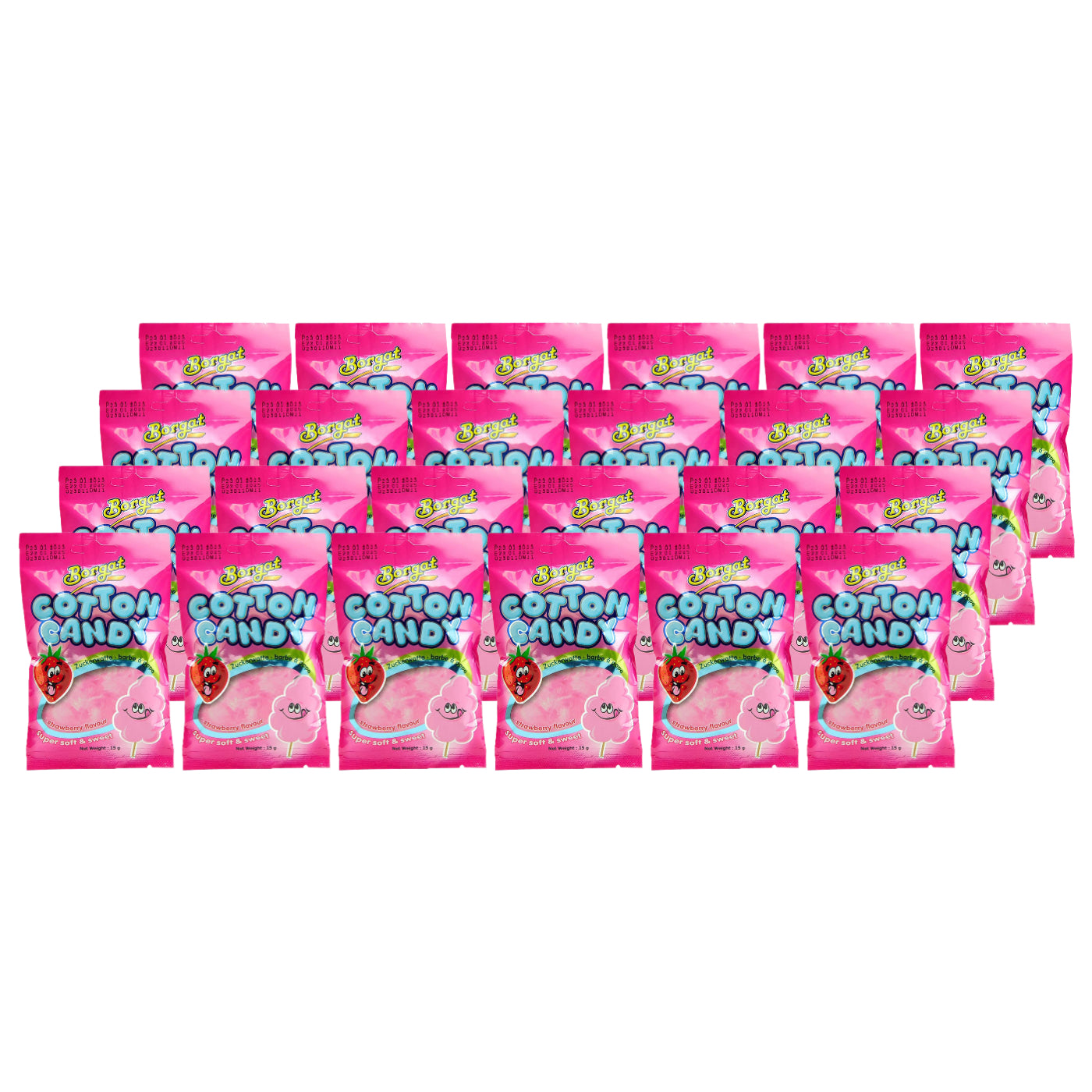 Zuckerwatte Erdbeer 24 x 15g