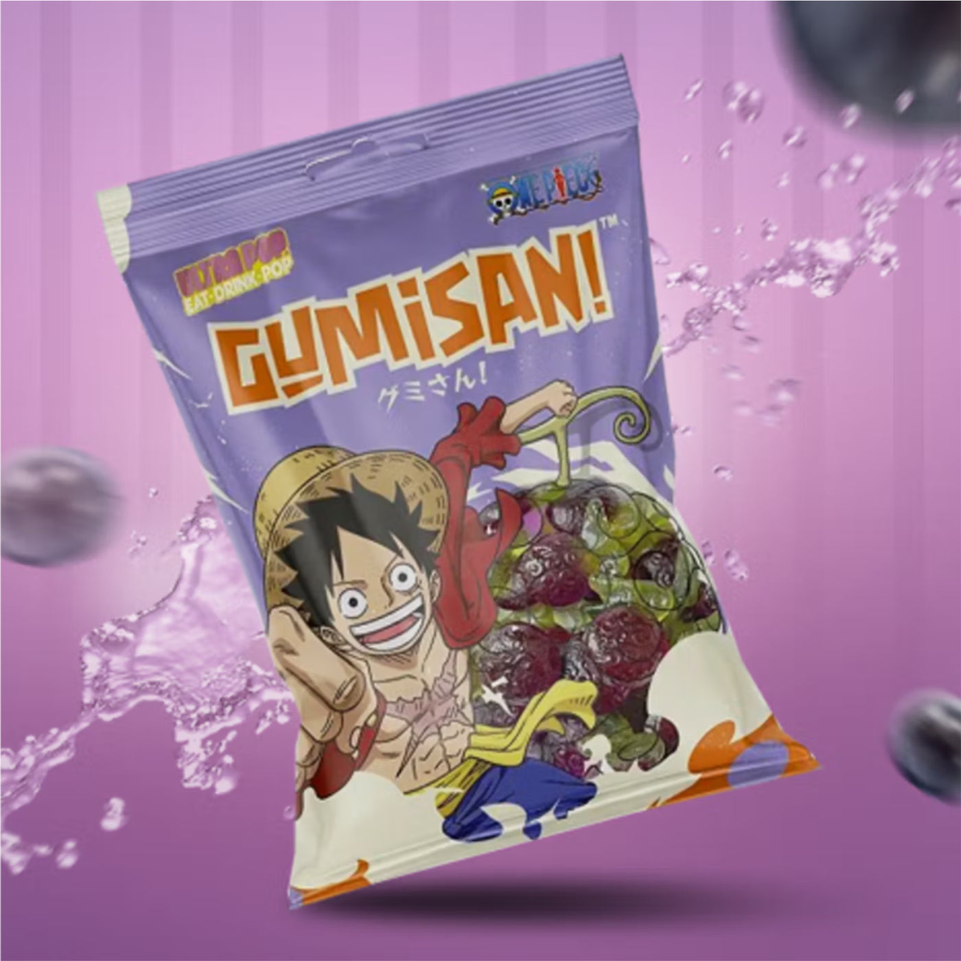 Fruchtgummis One Piece - Luffy Traube 5 x 180g