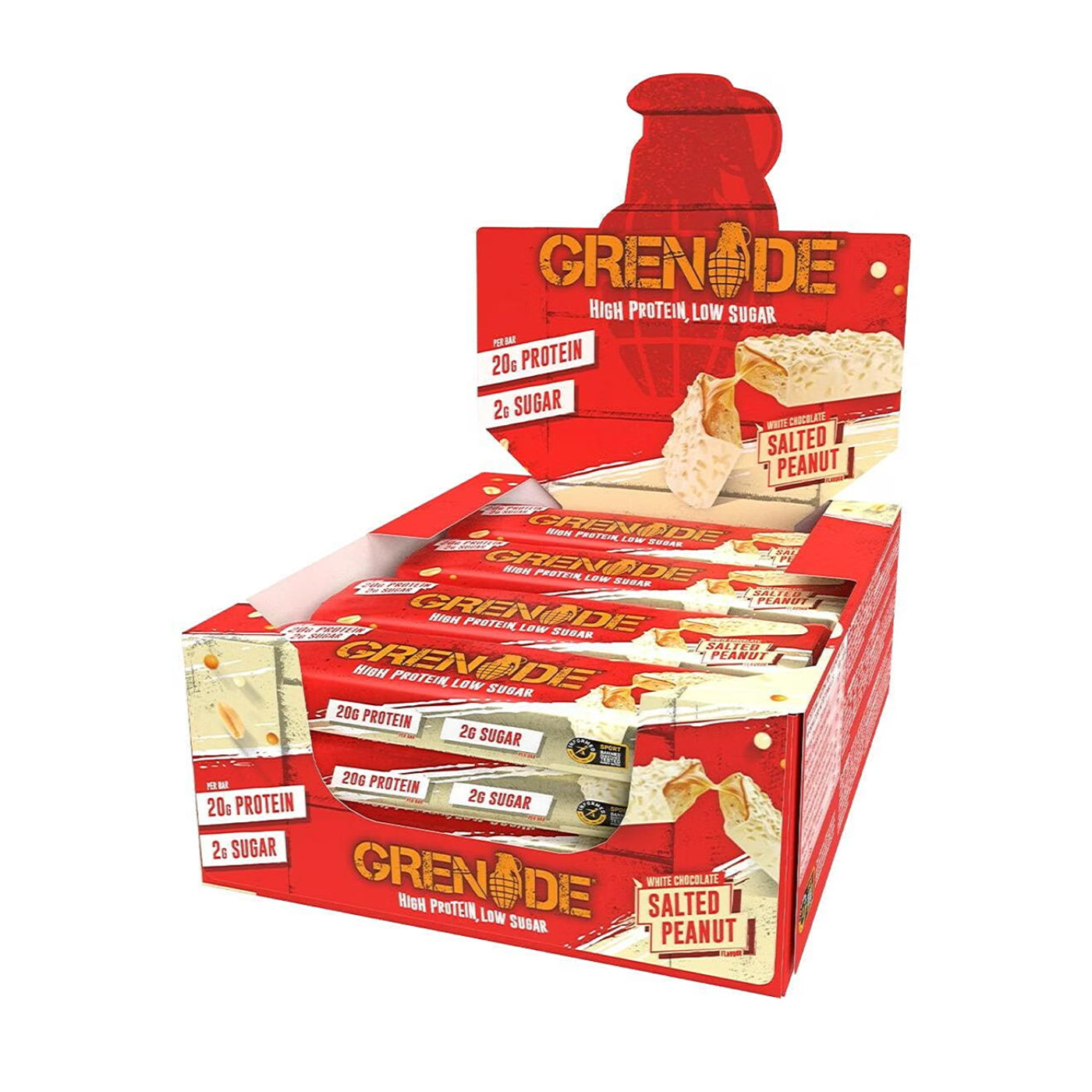 High Protein Riegel - White Chocolate Salted Peanut 12 x 60g