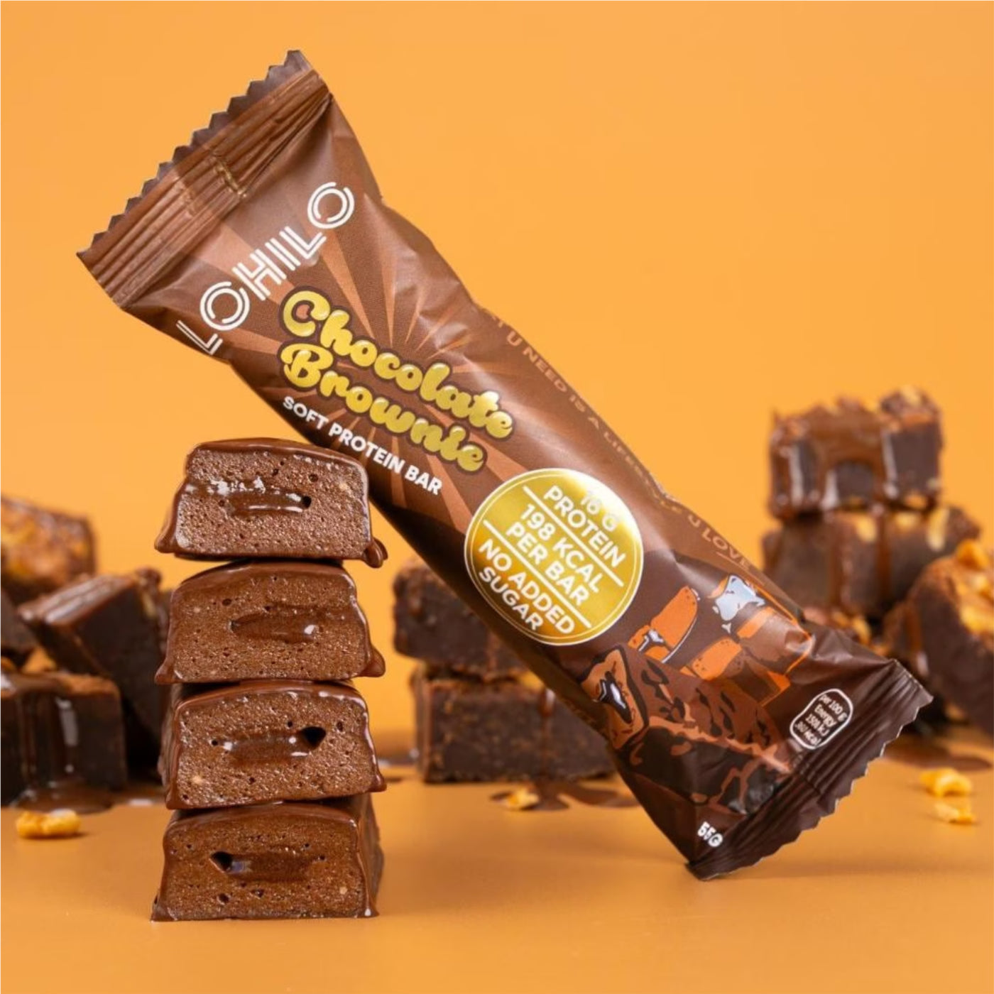 High Protein Riegel Soft Core - Choc Brownie 12 x 55g