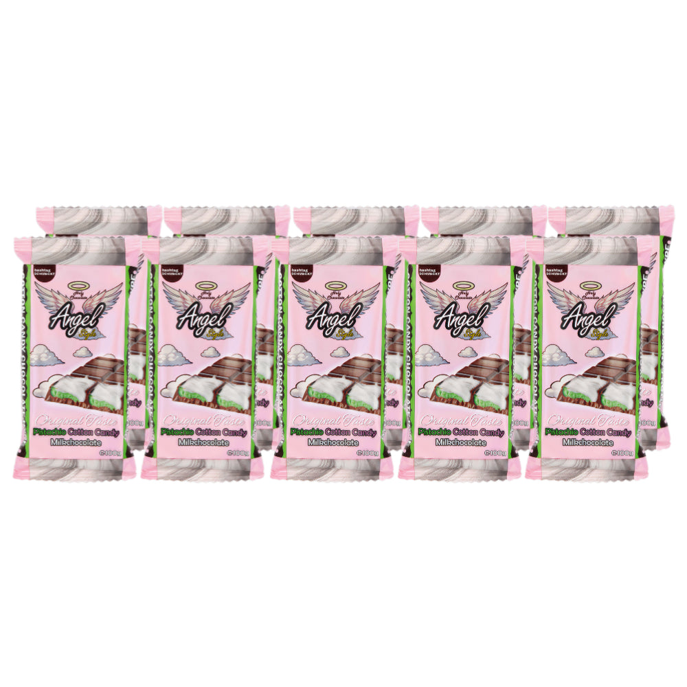 Milchschokolade Pistazie Zuckerwatte 10 x 100g