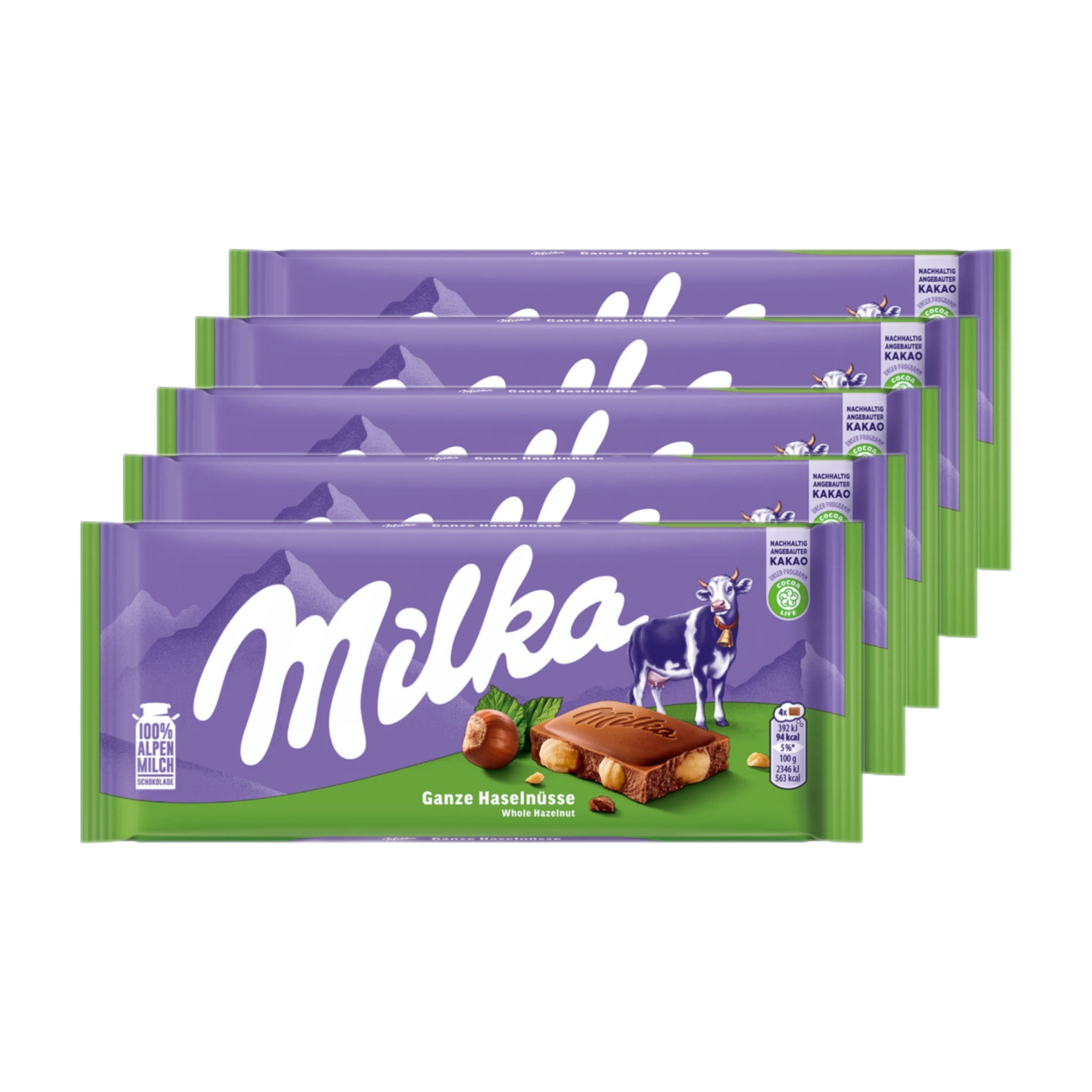 Milka Ganze Haselnüsse 5 x 95g