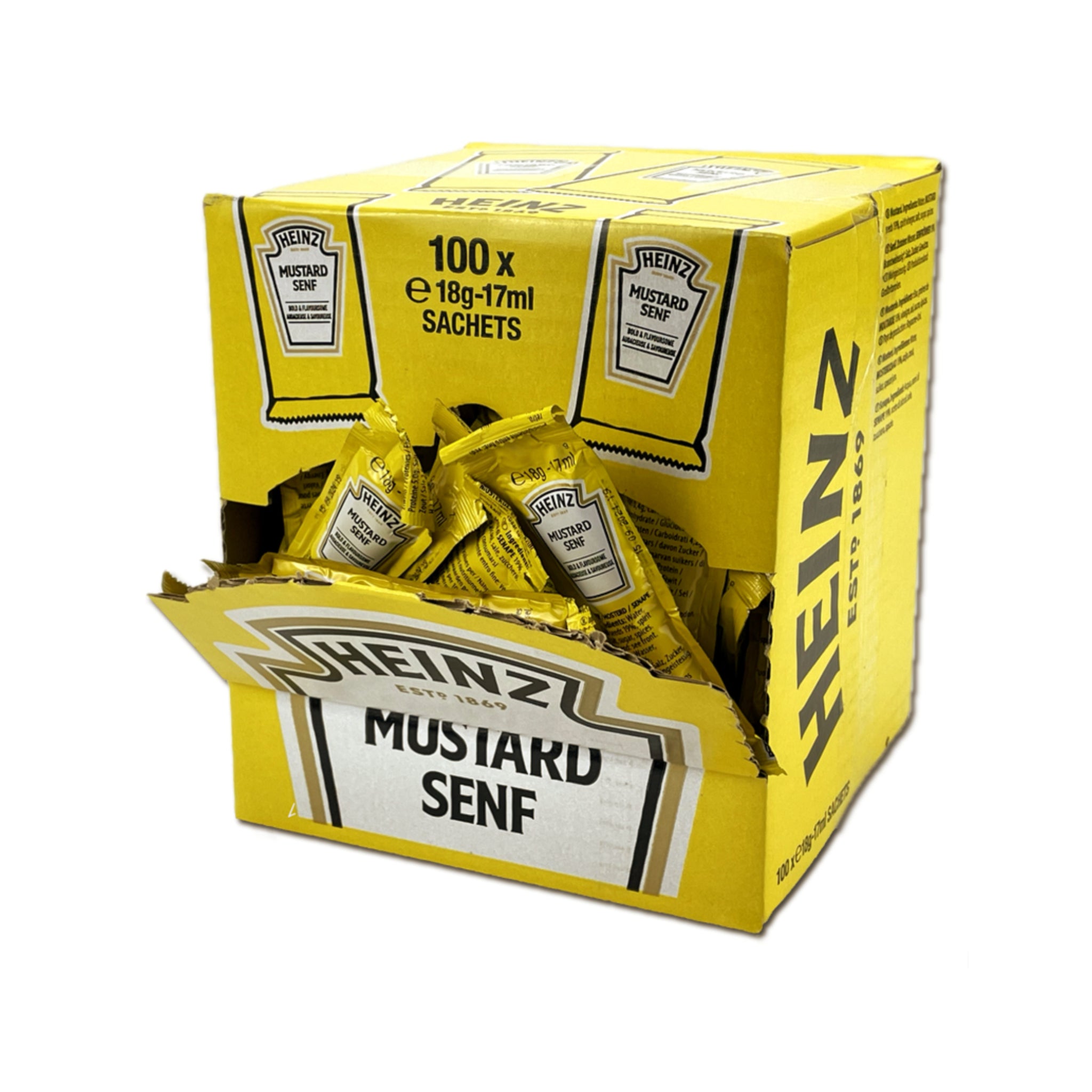 Boîte de moutarde Heinz - 100 x 18g