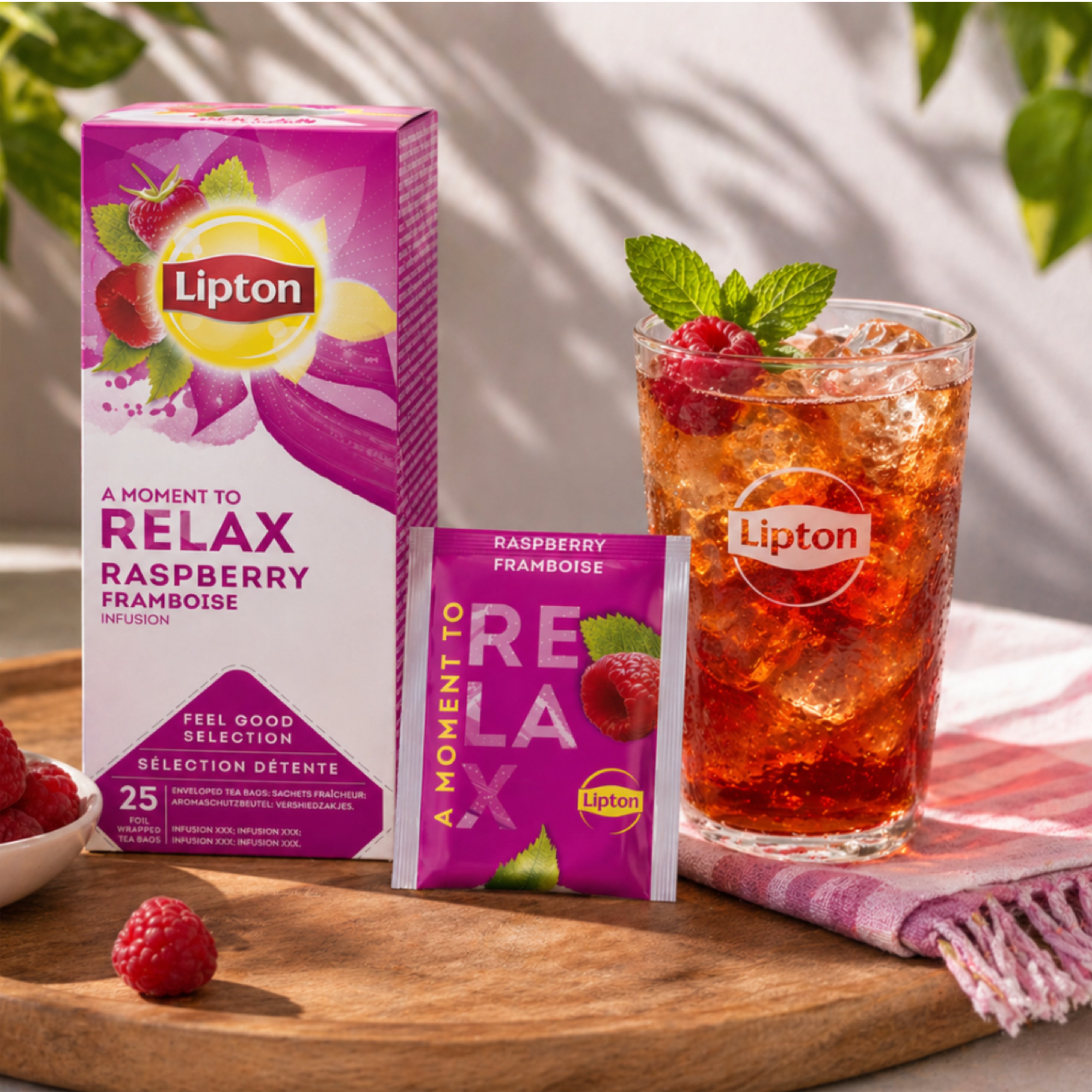 Lipton Tee Feel Good Selection Himbeere - 25 Beutel