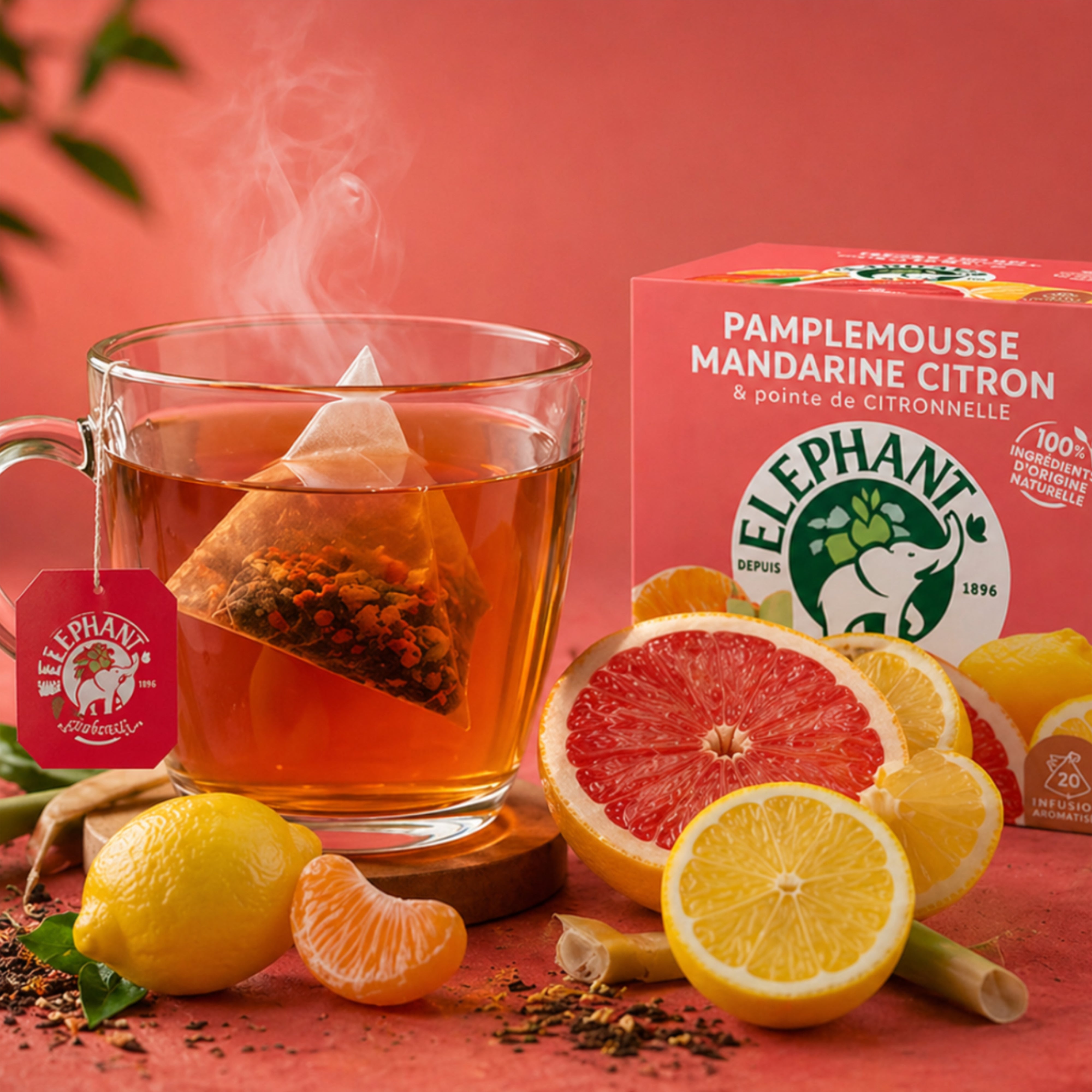 Infusion de thé Pamplemousse & Mandarine - 20 sachets