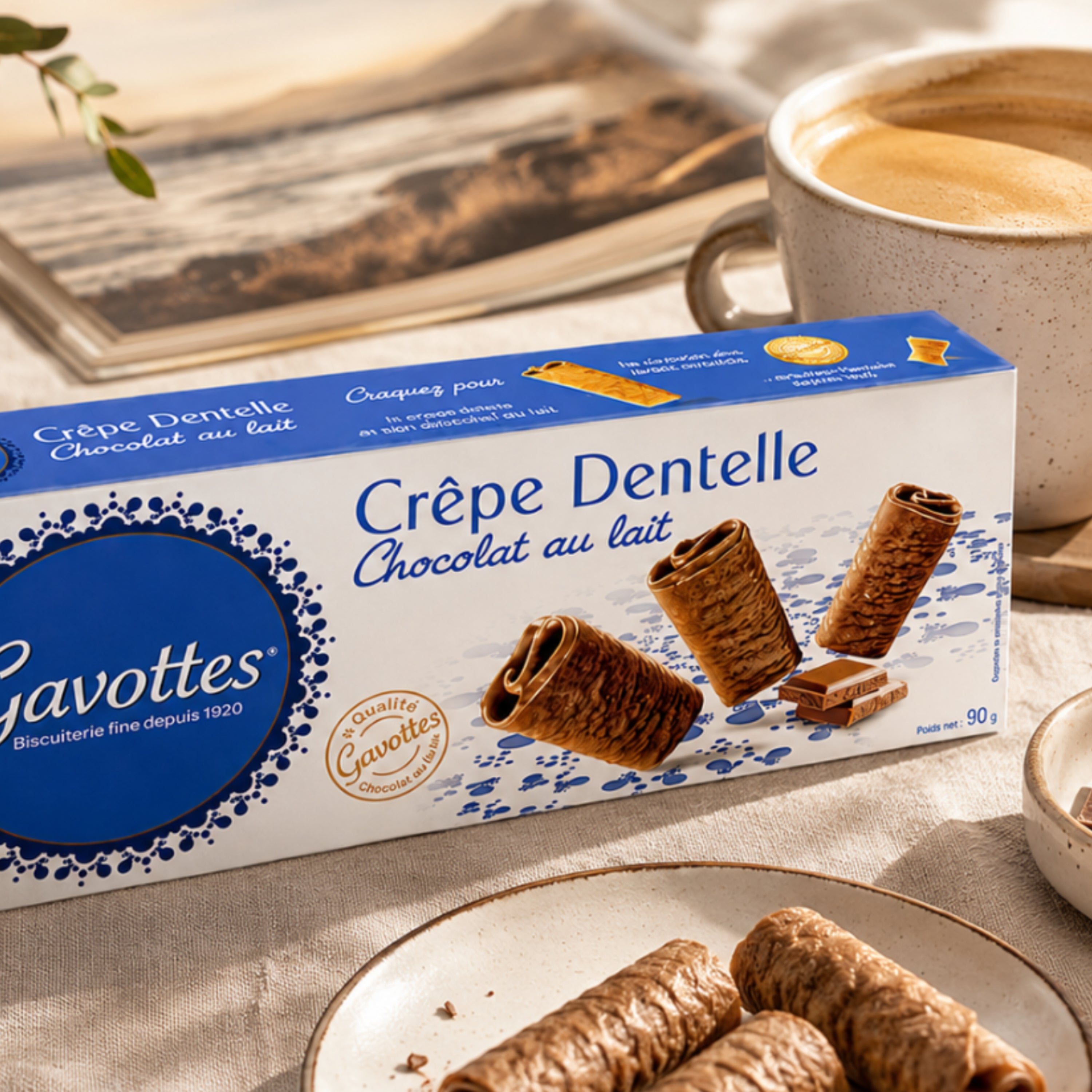 Wafer rolls with milk chocolate 90g