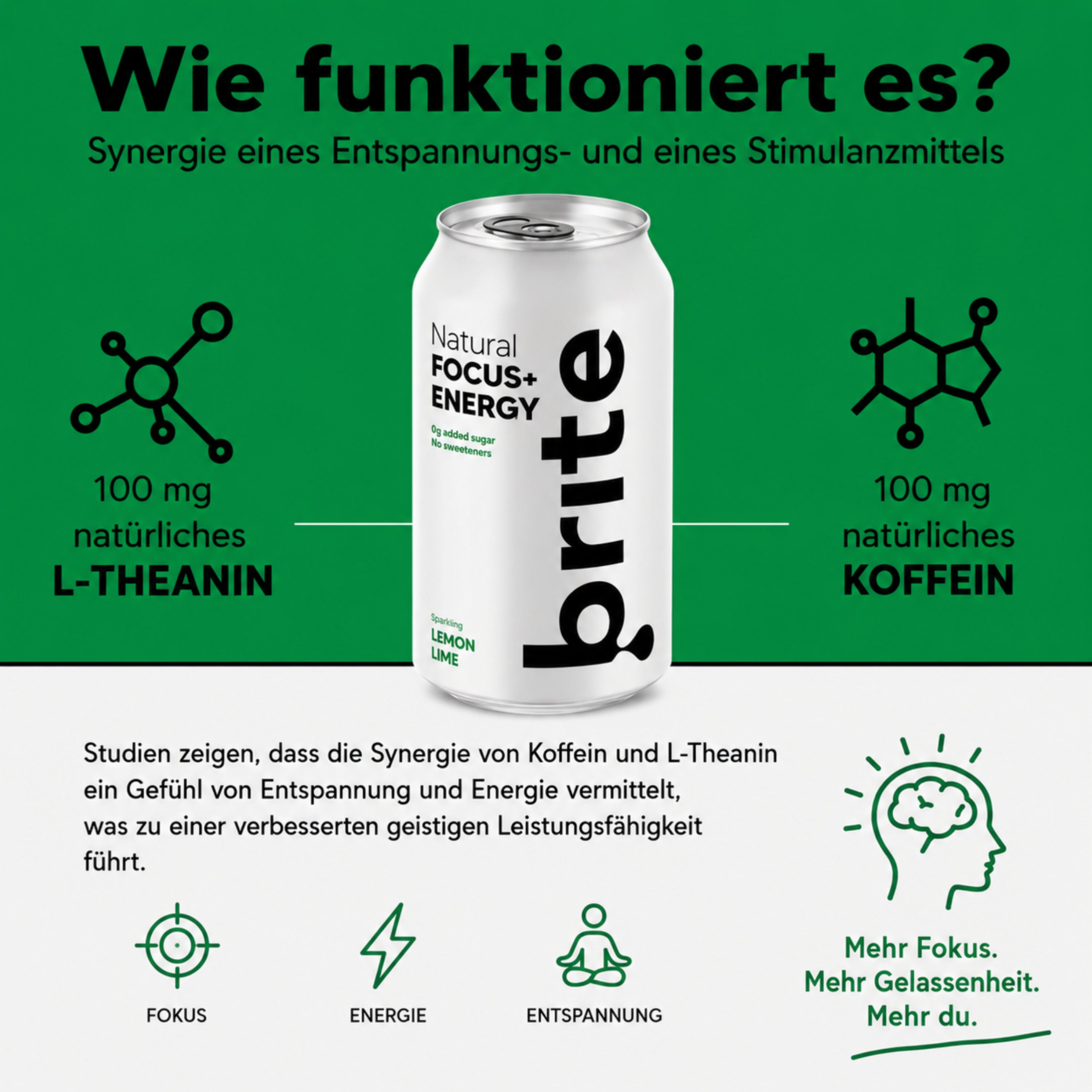 Natural Energy Drink - Zitrone Limette 330ml