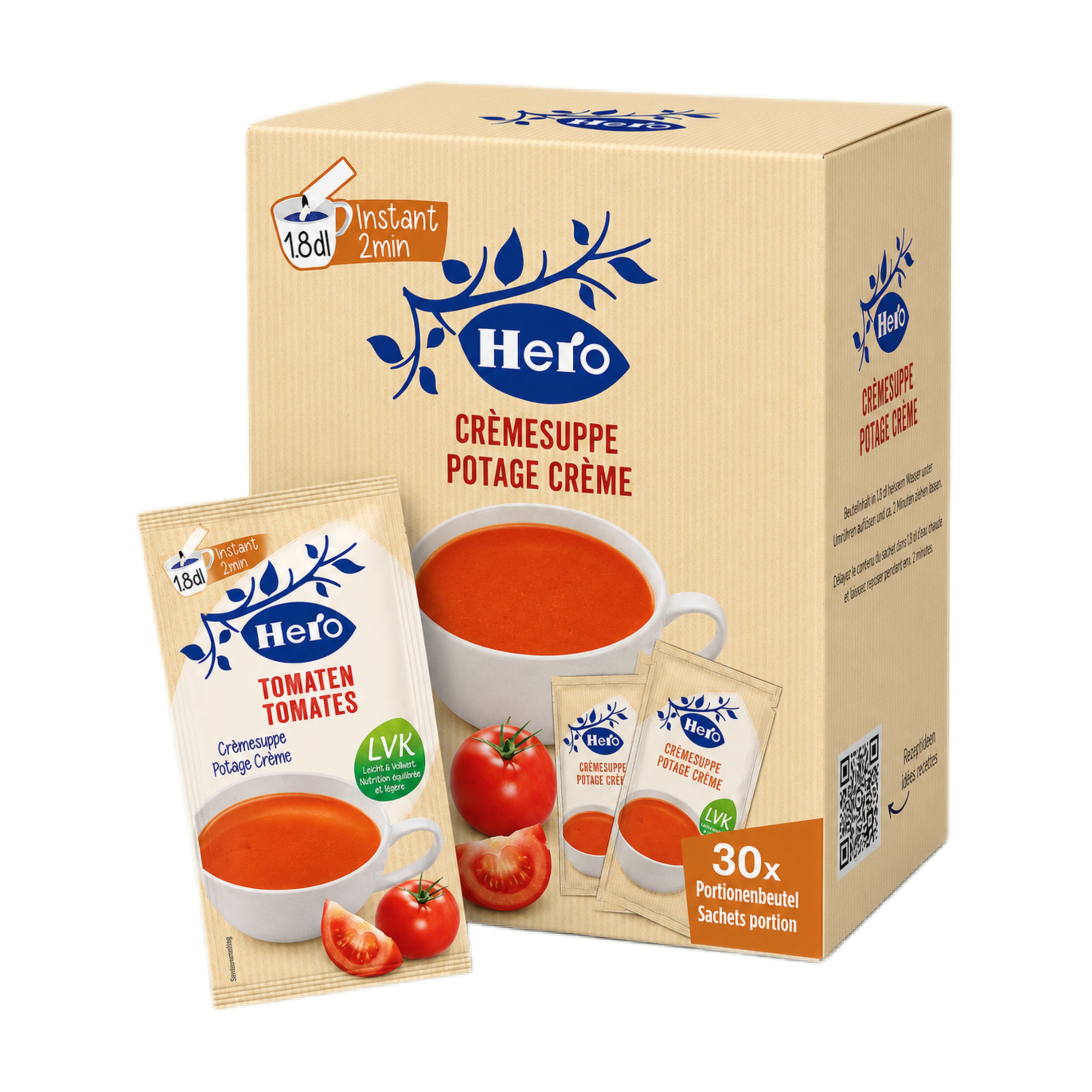 Soupe crème de tomate 30 x 22g