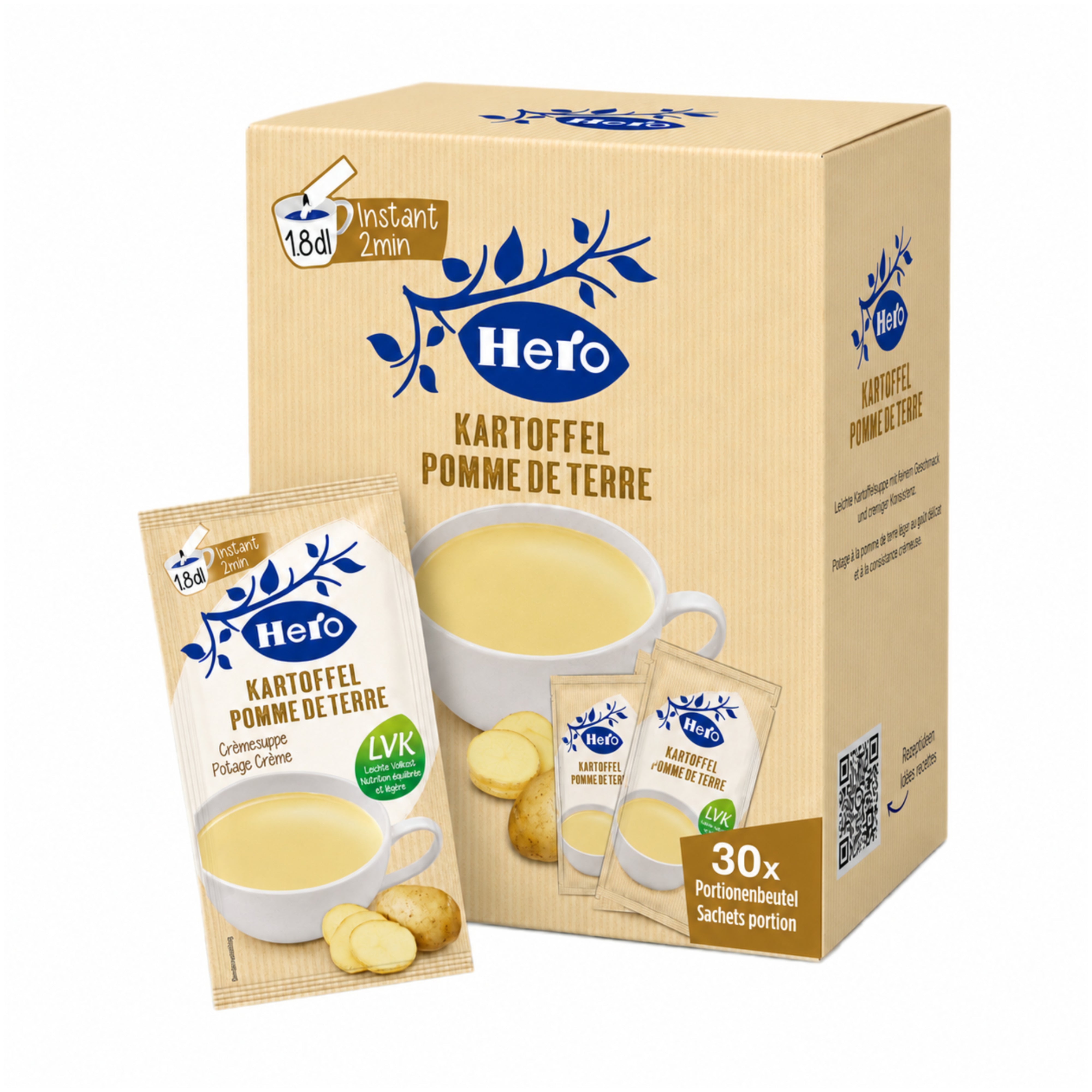 Soupe de pommes de terre Hero 30 x 22 g