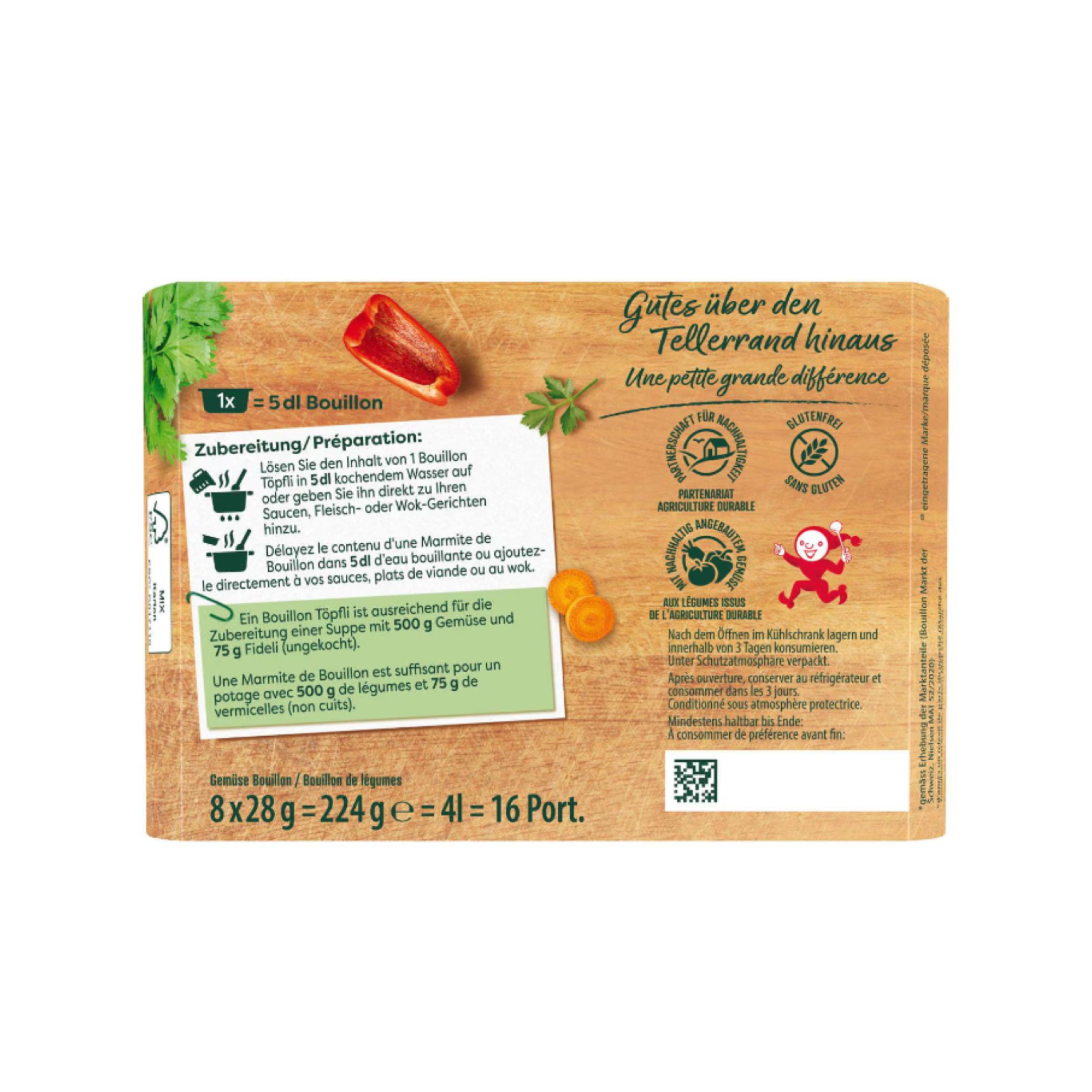 Knorr Gemüse-Bouillon Töpfli 8er Pack - 224g