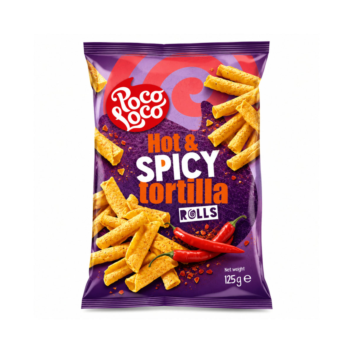 Chips Hot & Spicy Tortilla Rolls 125g