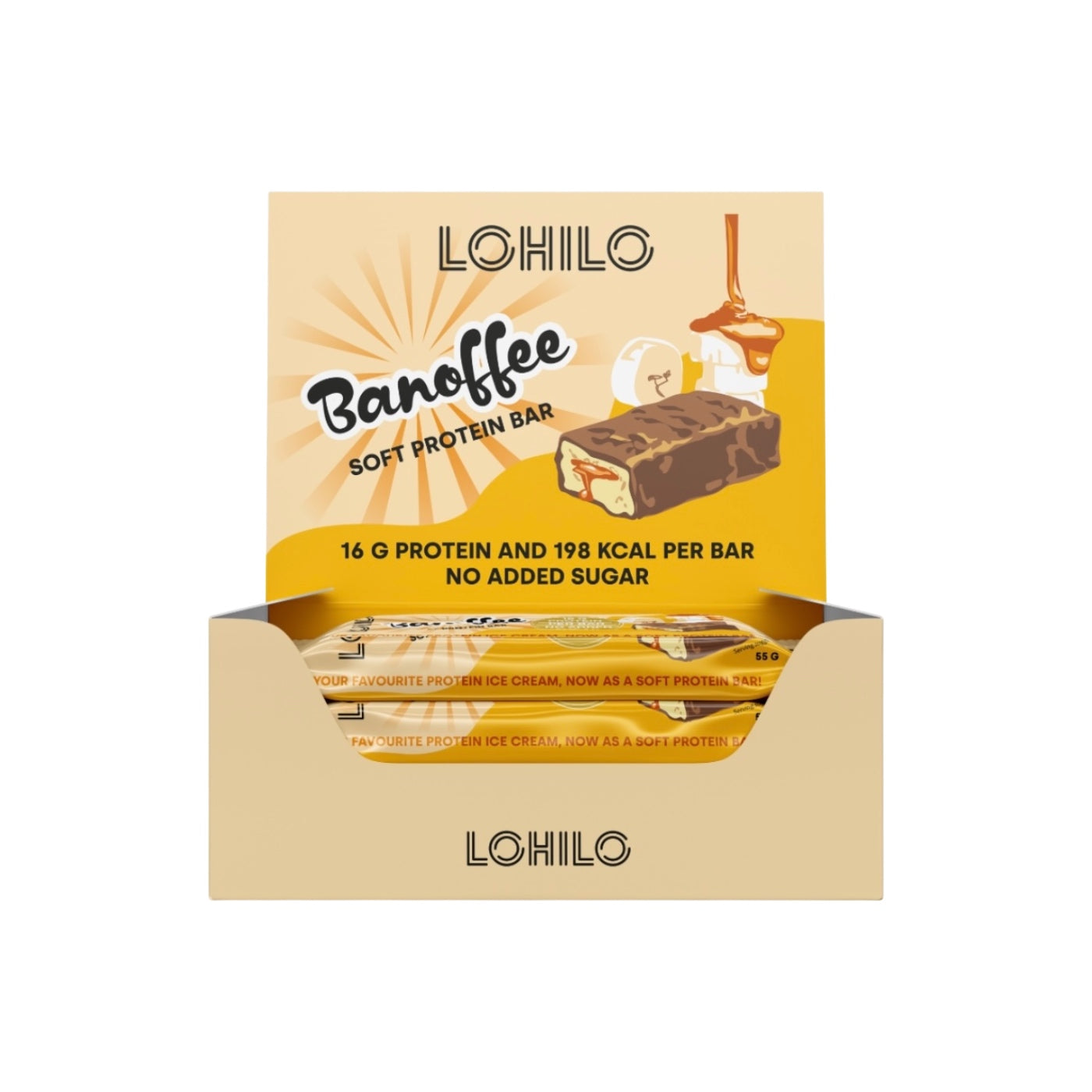 High Protein Riegel Soft Core - Banoffee 12 x 55g