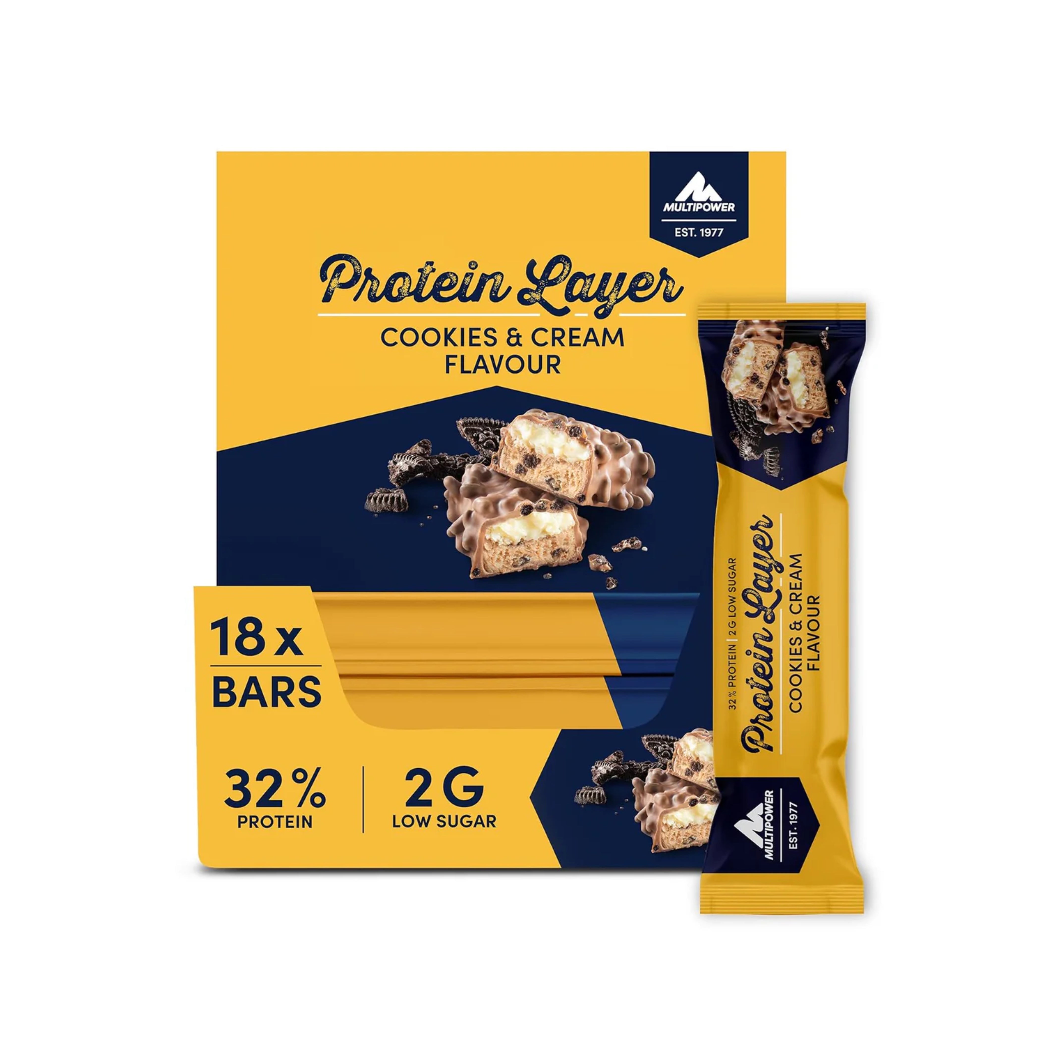 Barres protéinées Cookies & Cream 18 x 50 g