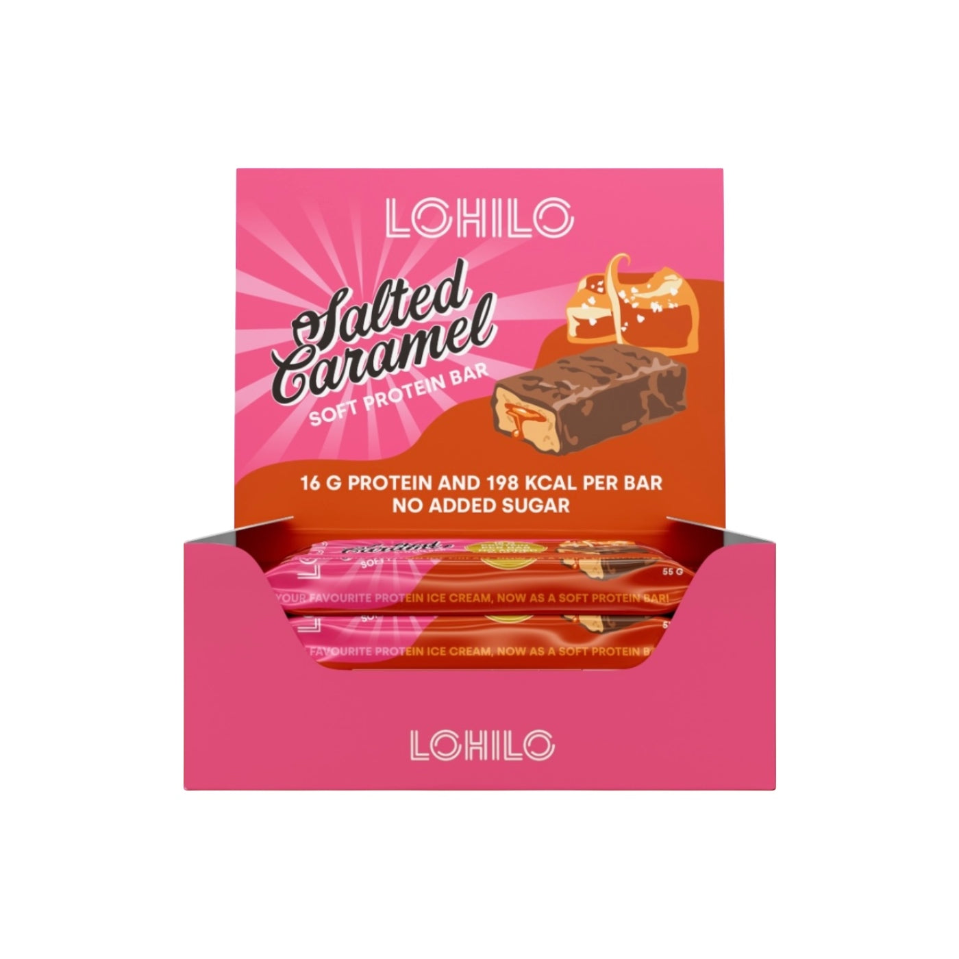 High Protein Riegel Soft Core - Salted Caramel 12 x 55g