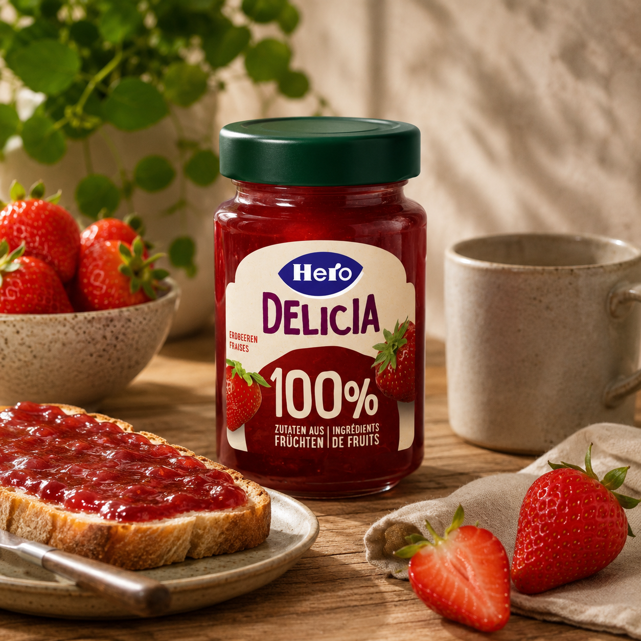 Hero Delicia Jam 100% Strawberry 280g