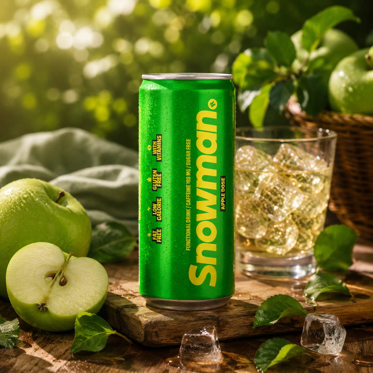 Energy Drink Snowman Zero - Apple 330ml