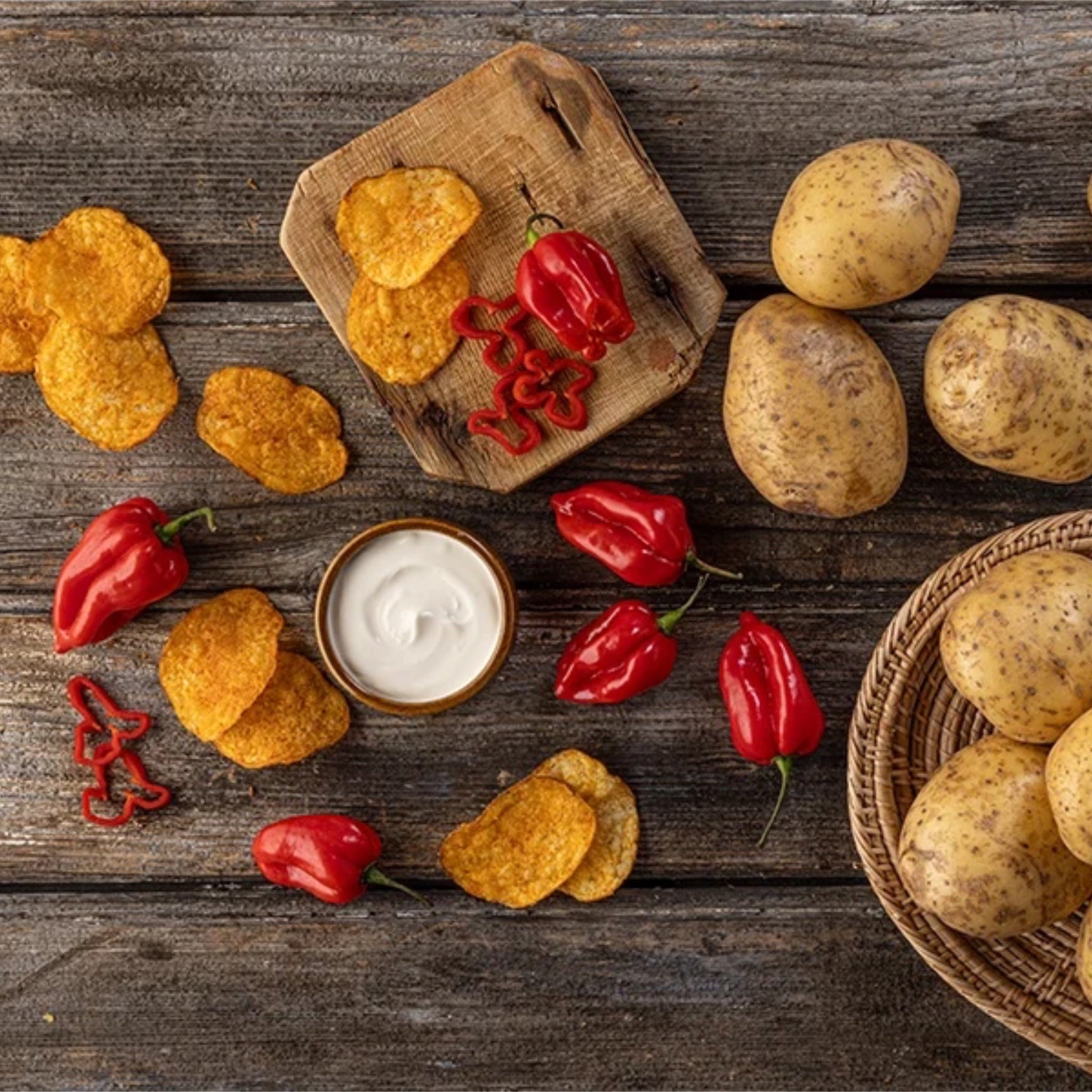 Chips au piment fantôme et à la crème aigre 125 g