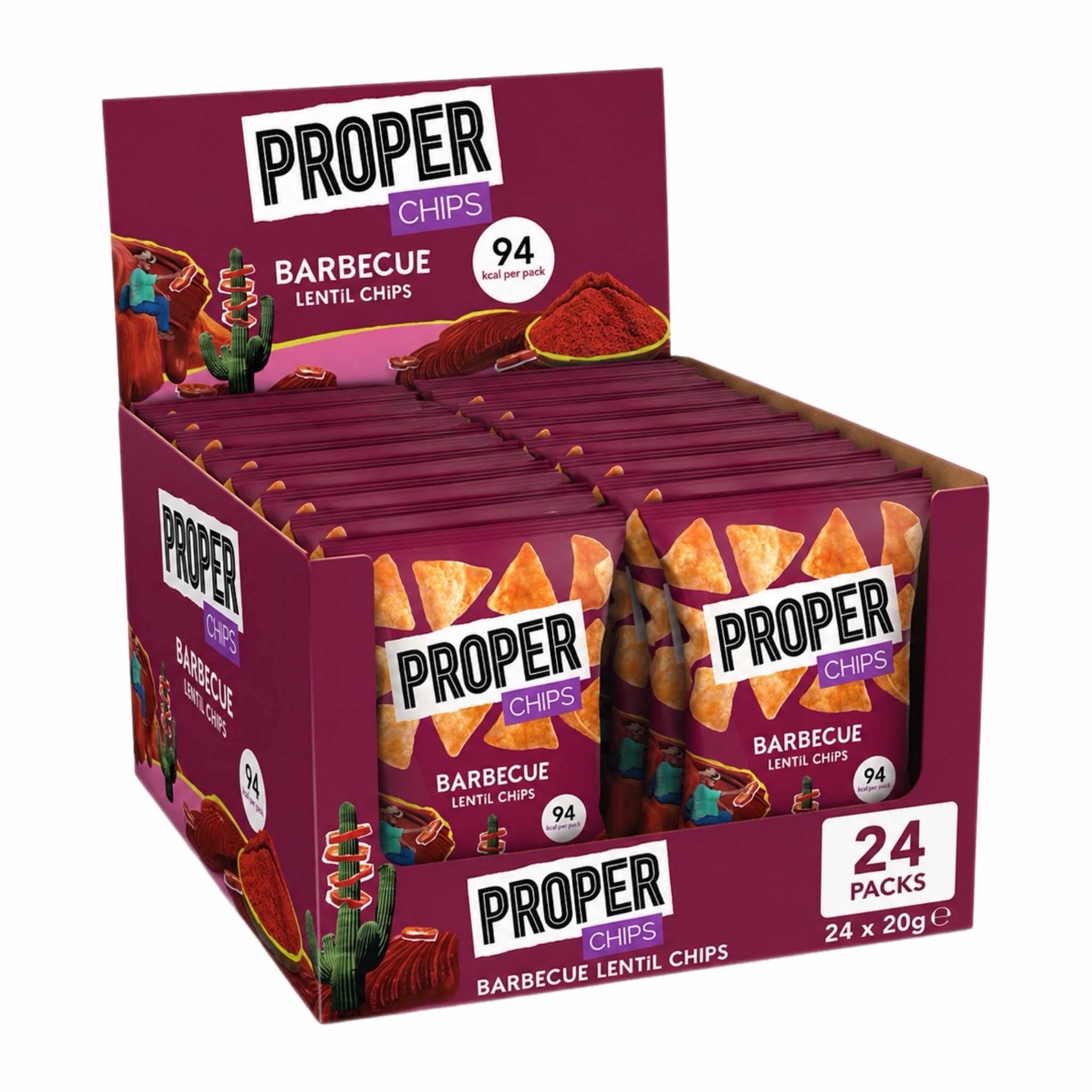 Linsen Chips Barbecue 24 x 20g
